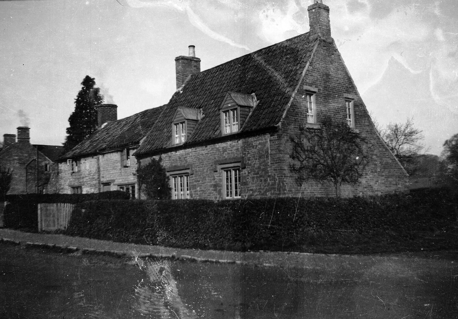 English Village Cottage, WWI-Era Photograph, Scott Field England Negatives Collection