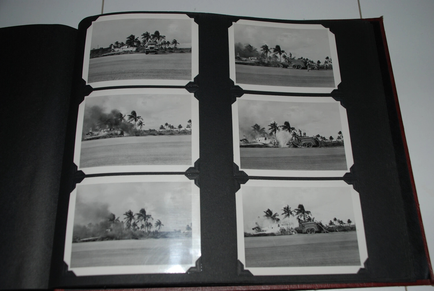 Photo Album Sequence: Aircraft Crash and Fire Response, Agana, Guam, VR-6 Squadron Collection