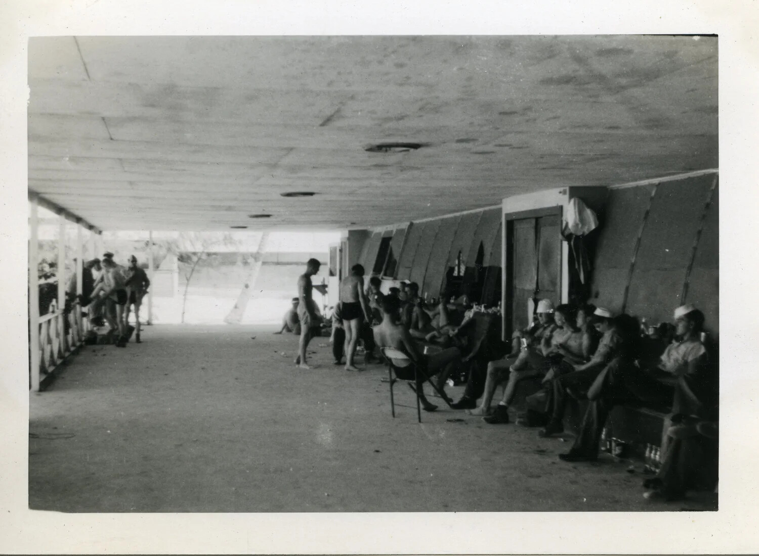 Naval Personnel Relaxing at Barracks, VR-6 Naval Air Transport Squadron, Agana, Guam