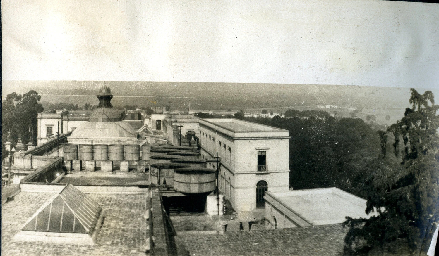 Rooftop View of the Mexican Military Academy Grounds, Chapultepec Castle