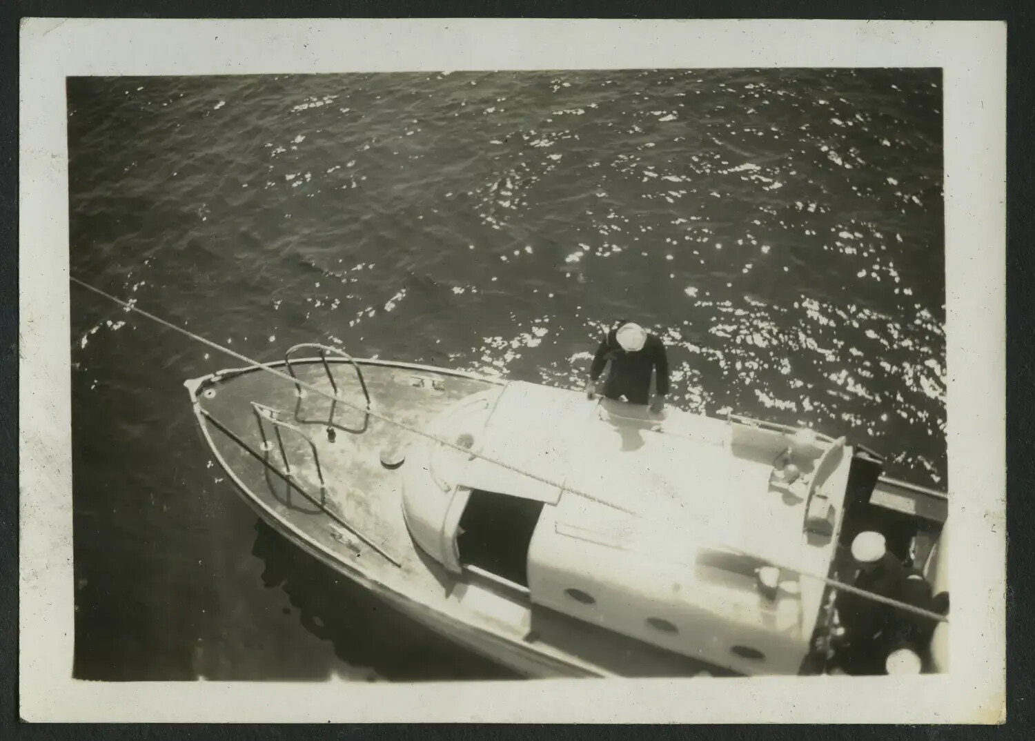 Motor Launch Alongside USS Maryland (BB-46), 1930s