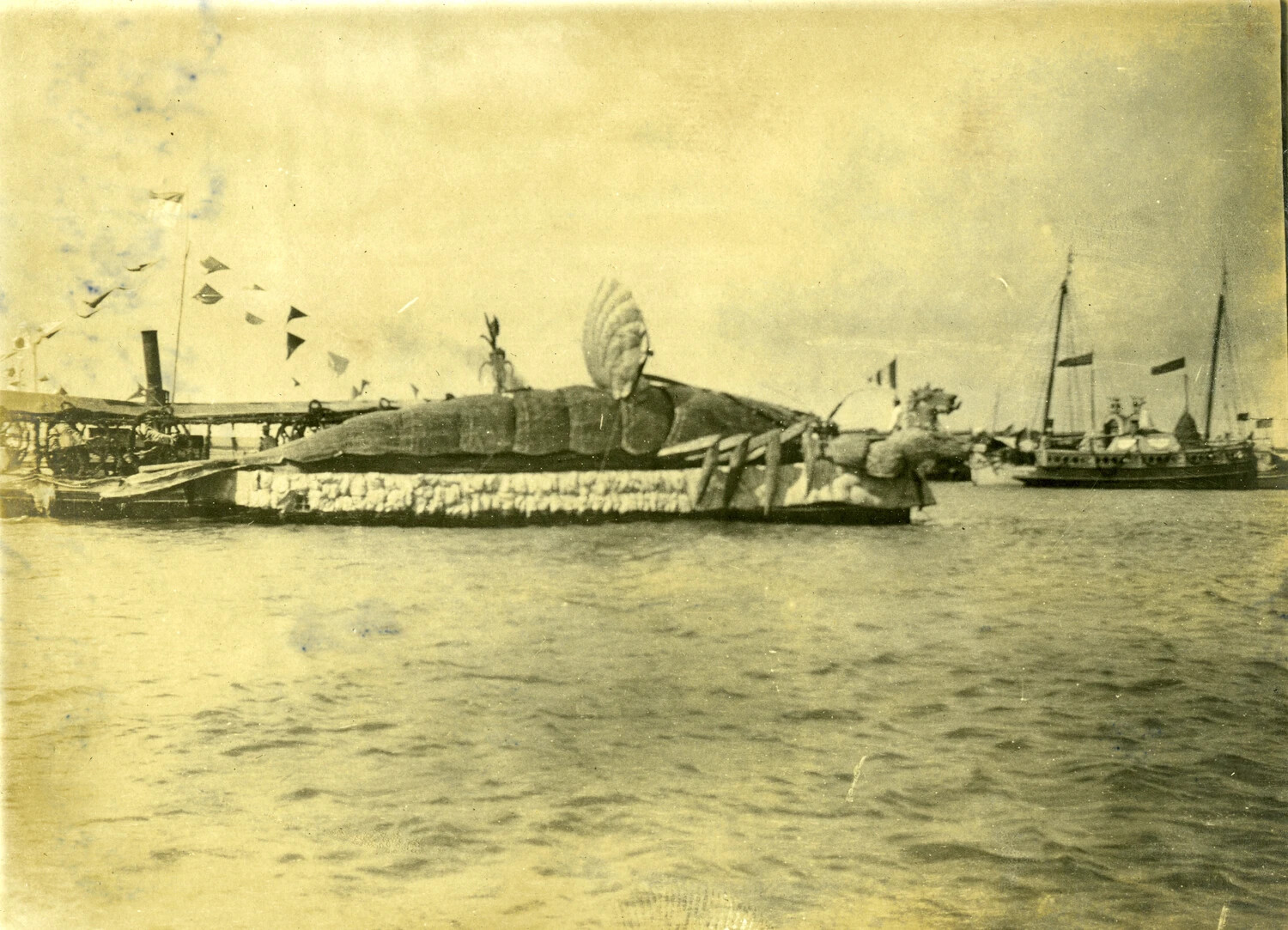 Decorated Festival Float on the Water, Philippines, Early 1900s