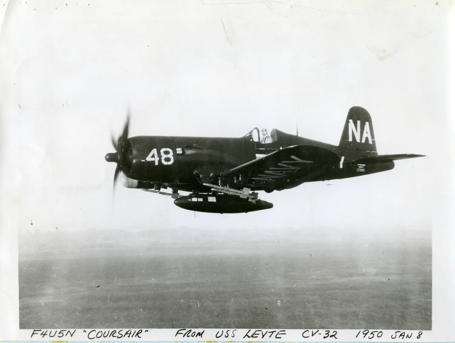 Vought F4U-5N Corsair Night Fighter, 'NA-48,' USS Leyte (CV-32), 8 January 1950
