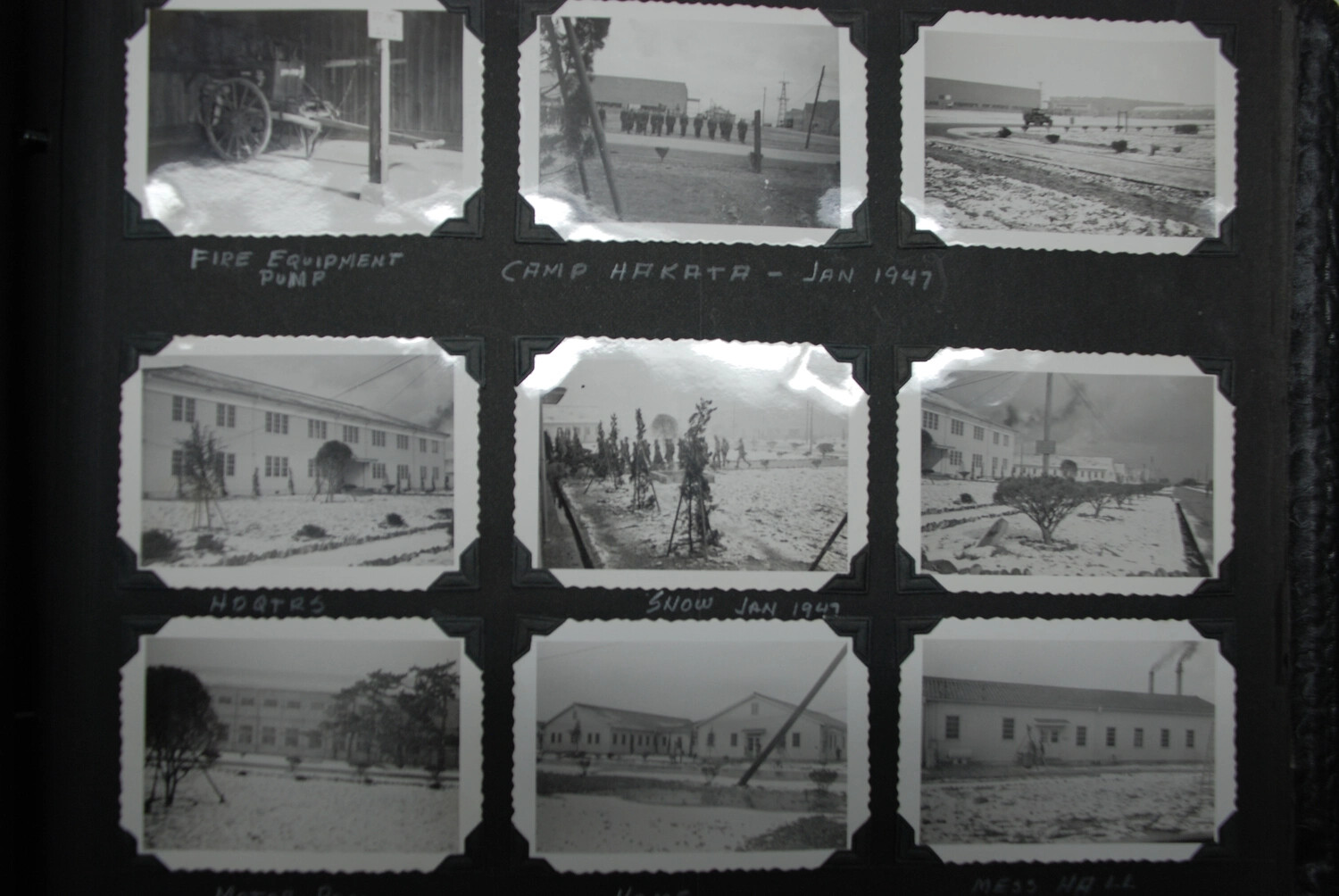 Photo Album Page: Camp Hakata, Japan, January 1947 (U.S. Occupation Forces)