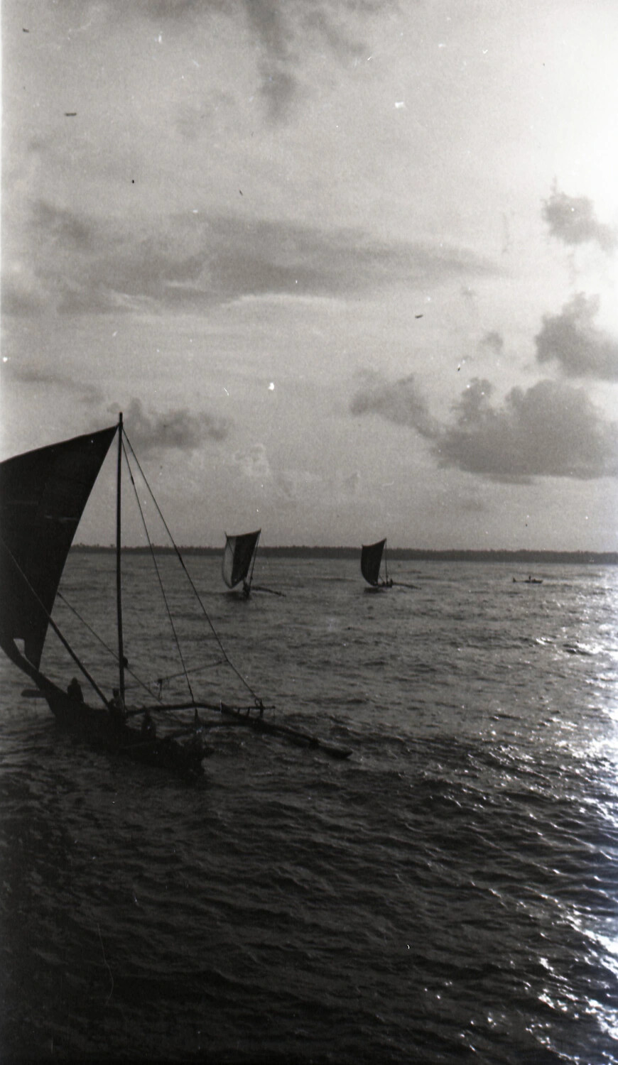 Outrigger Sailing Vessels on Coastal Waters, CBI Theater, World War II