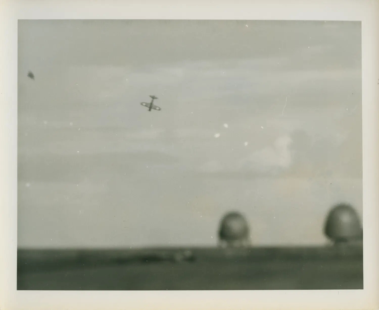 Distant Aircraft and Gun Crew, USS Petrof Bay (CVE-80), WWII Air Action