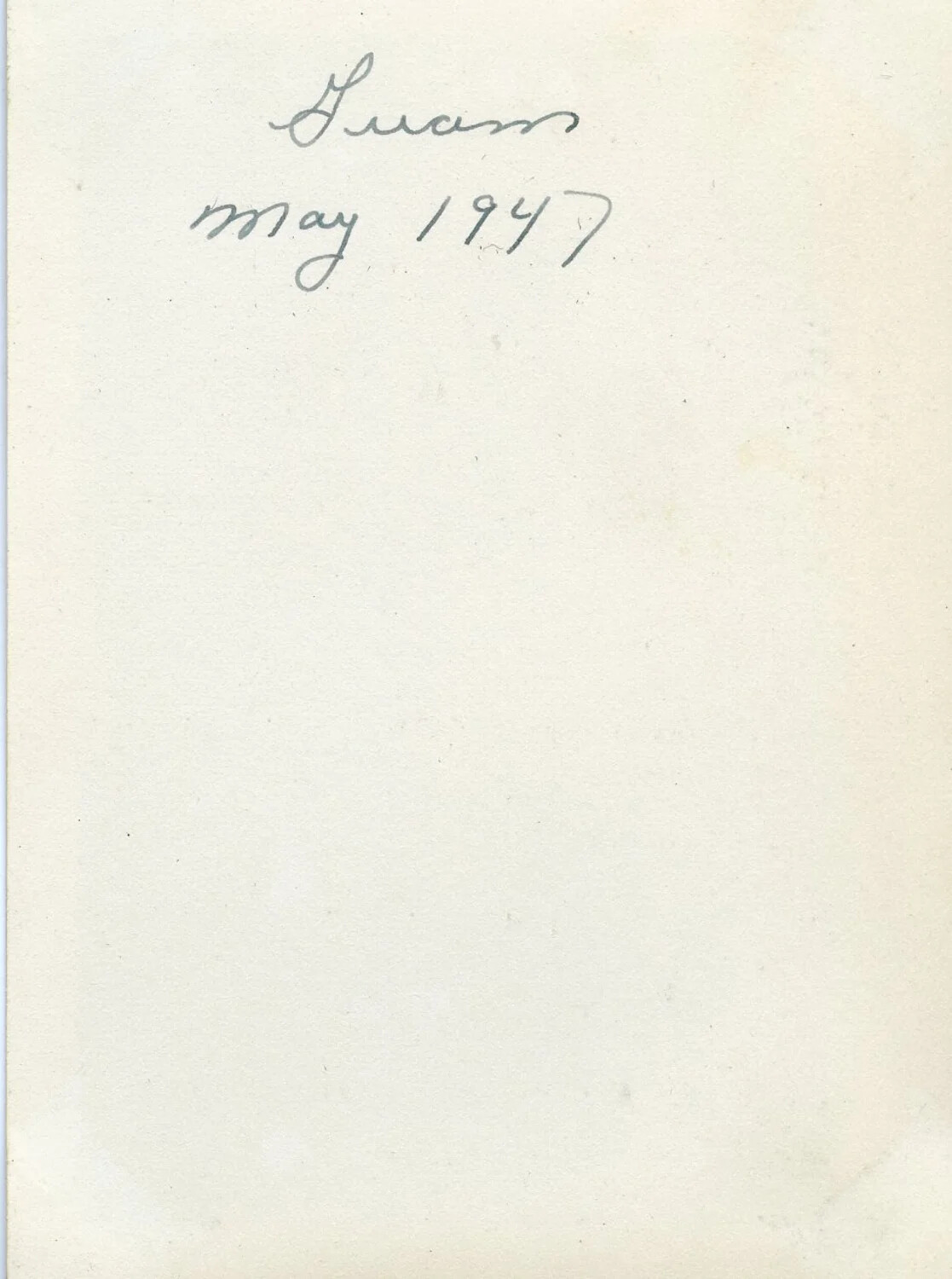 Album Page Caption: "Guam, May 1947" -- Handwritten Annotation, VR-6 Naval Squadron Photo Album