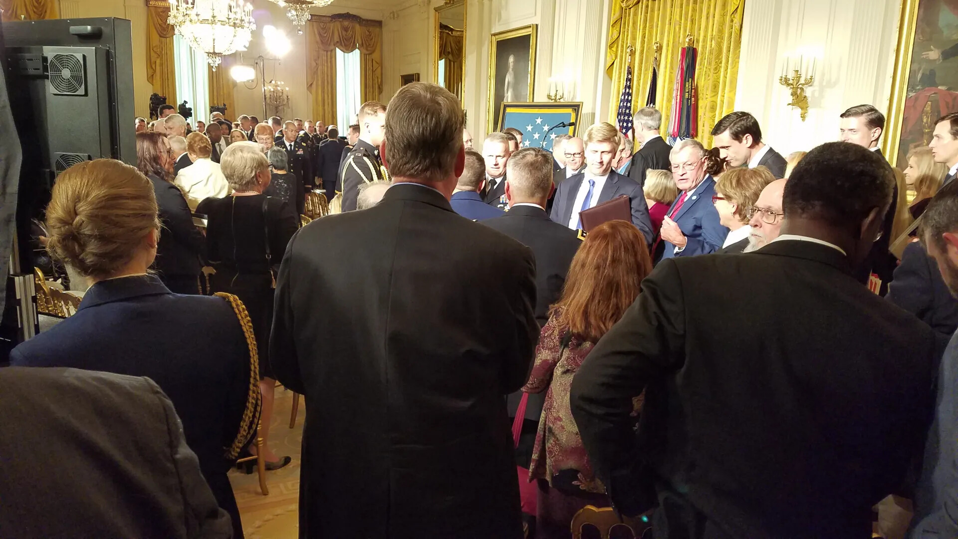White House East Room During the Medal of Honor Ceremony for Gary M. 'Mike' Rose, October 23, 2017