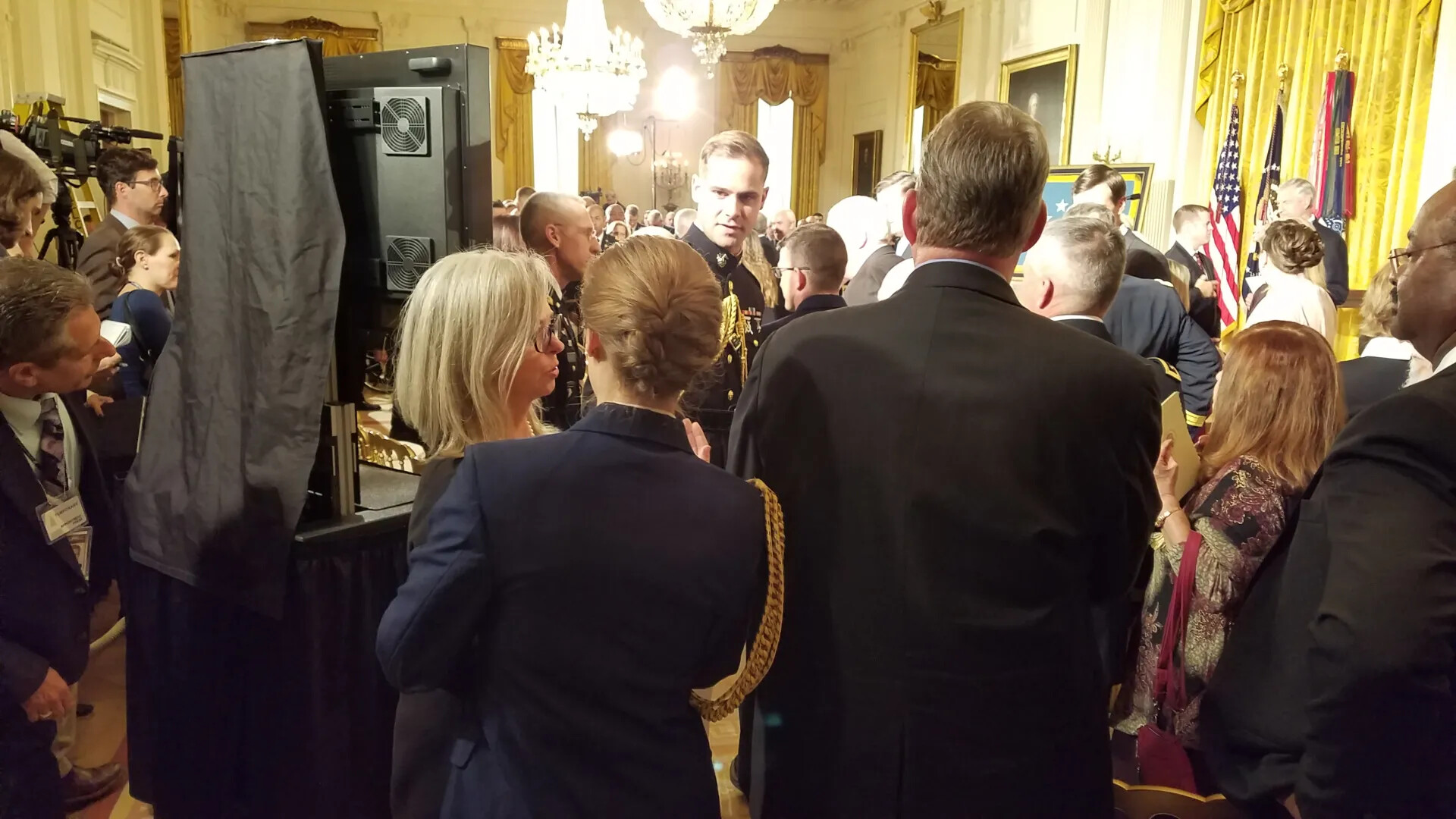 Guests and Media Gather in White House East Room, Medal of Honor Ceremony for Gary 'Mike' Rose, October 23, 2017
