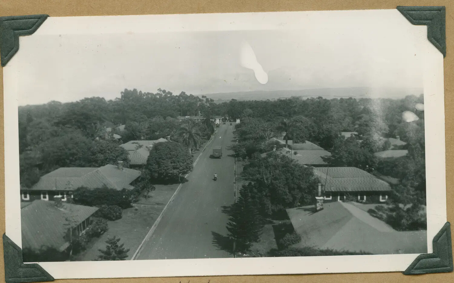 Elevated View of a Residential Street in Hilo, Hawaii, WWII Era