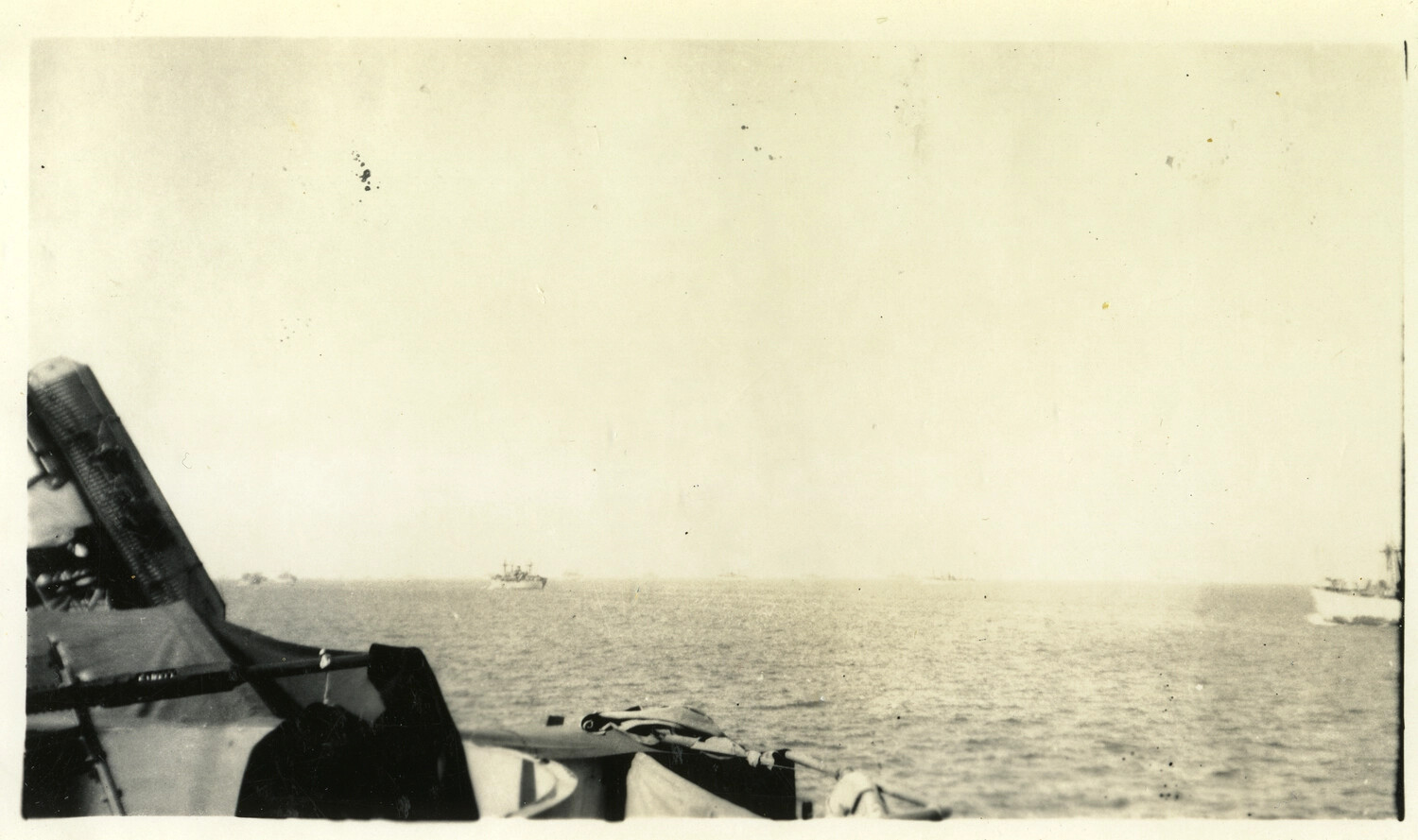 View From Ship's Deck Toward Distant Fleet, Pacific Theater, World War II