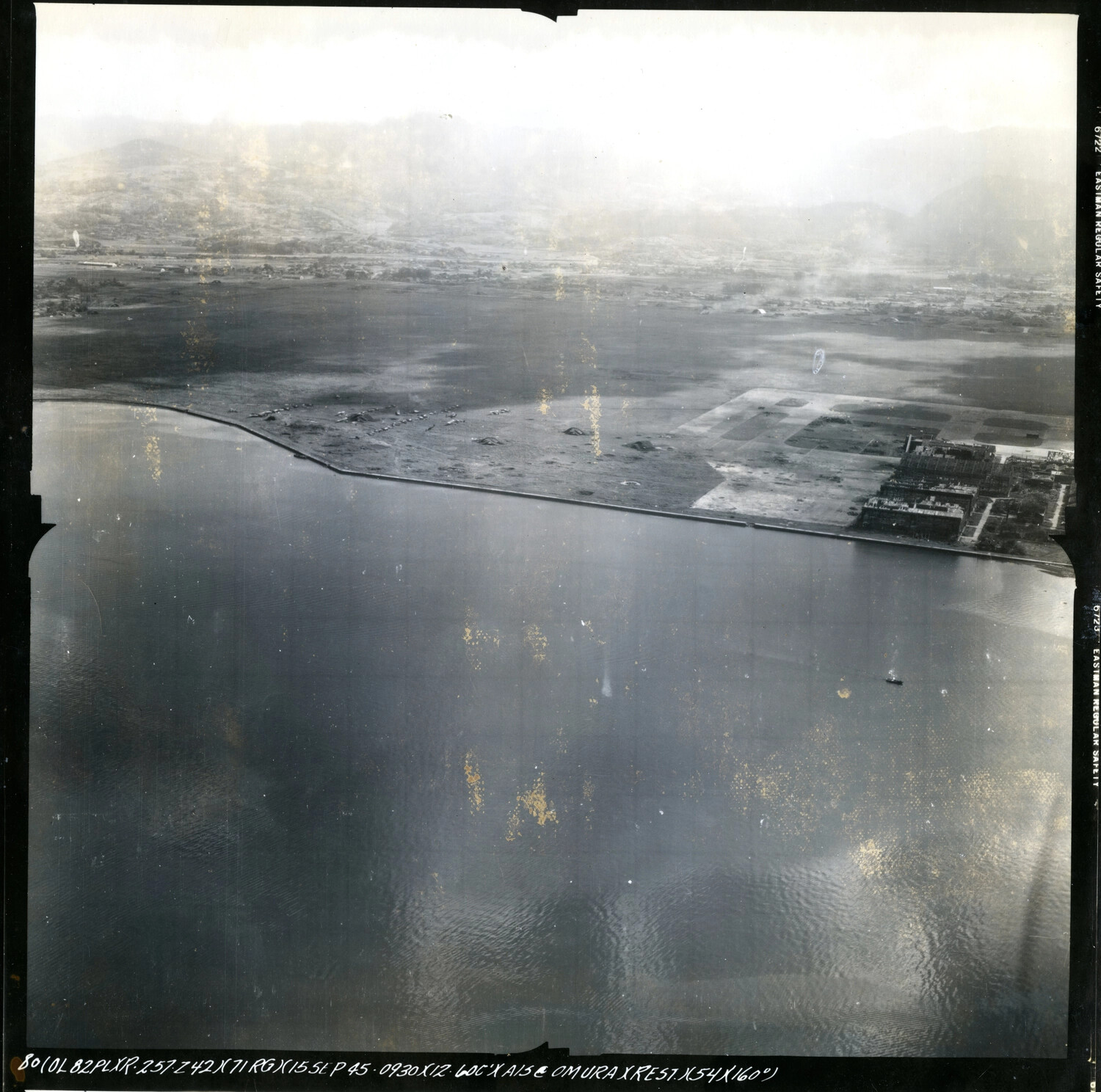 USAAF Aerial Reconnaissance Photograph - Omura, Nagasaki Prefecture, Japan, 15 September 1945