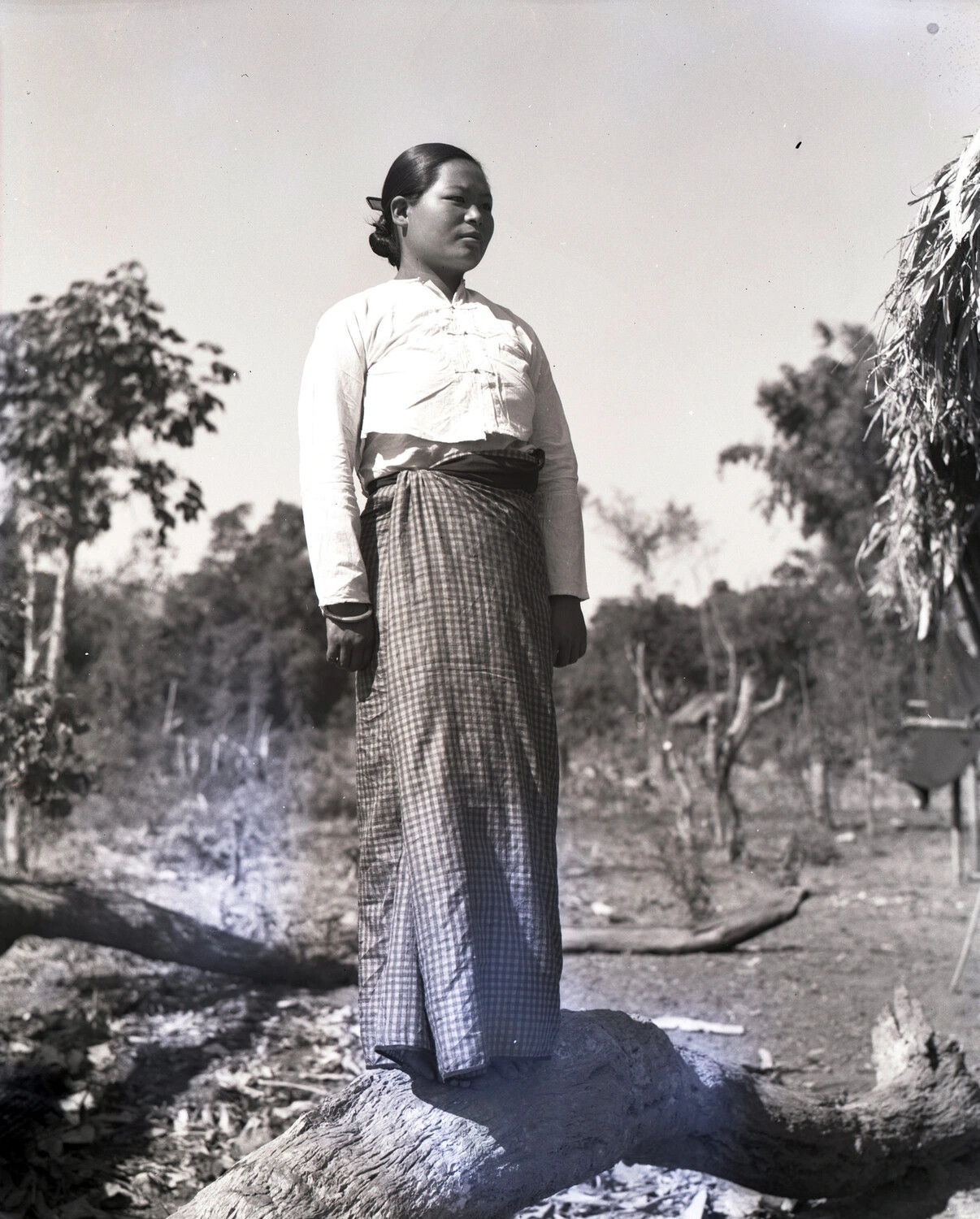 Portrait of a Burmese Woman in Traditional Dress, CBI Theater, WWII