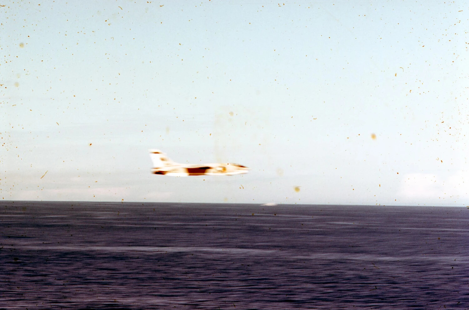 Carrier Jet Aircraft in Low-Altitude Flight Over the Ocean, USS Ticonderoga