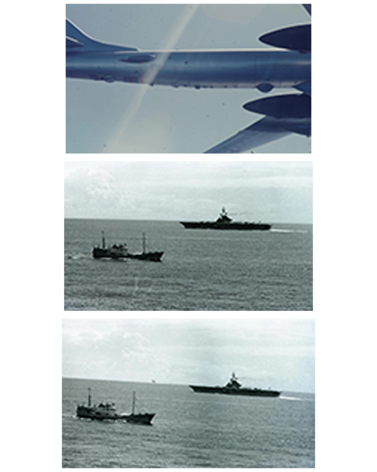 USS Ticonderoga (CVA-14) Shadowed by Soviet Intelligence Trawler, Vietnam War Era
