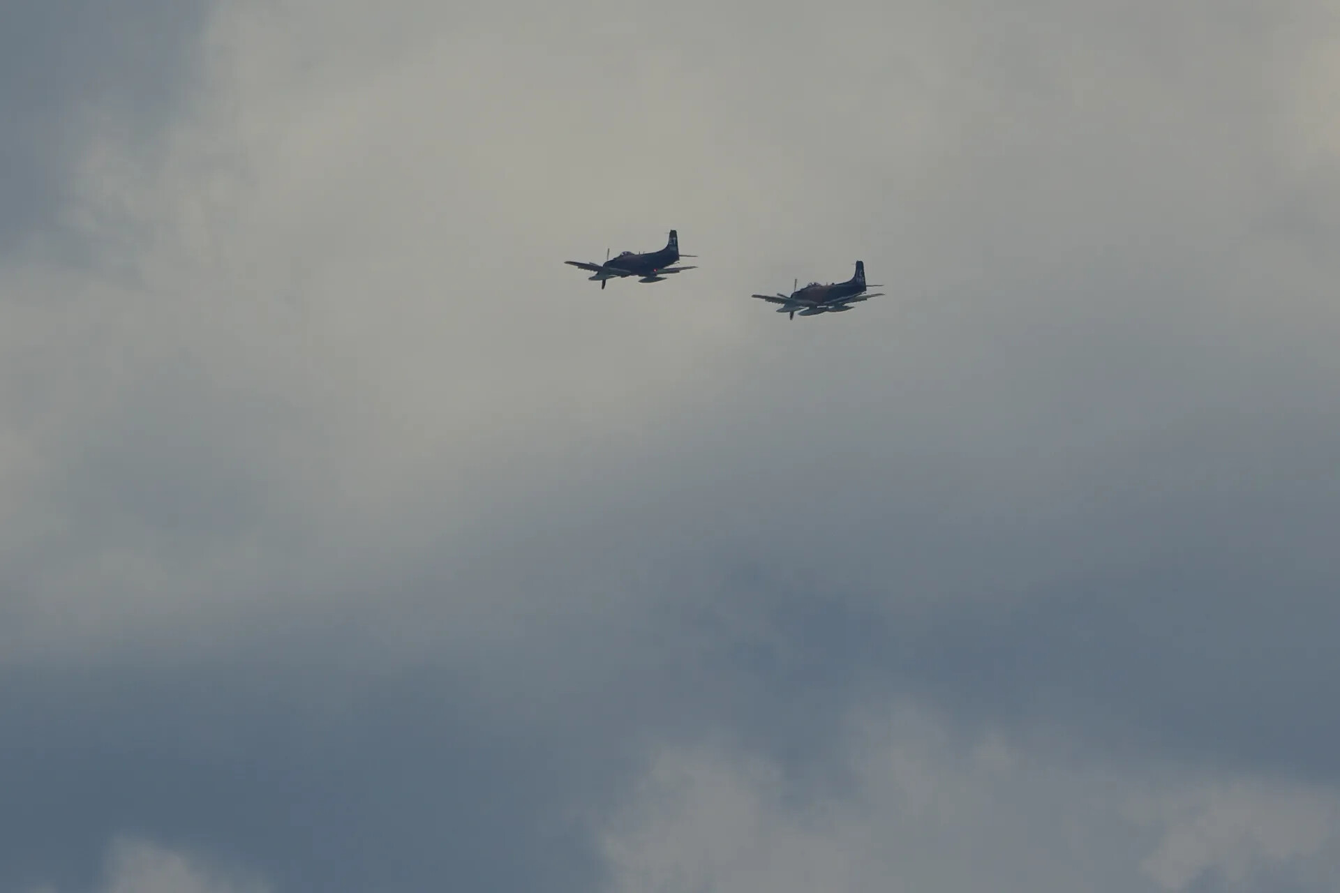 Two A-1 Skyraiders in Formation Flight, May 2019 Air Show Event