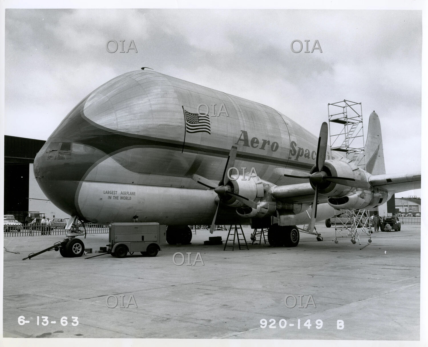 Aero Spacelines Guppy Aircraft, Dated 6-13-63, Photo Reference 920-149 B