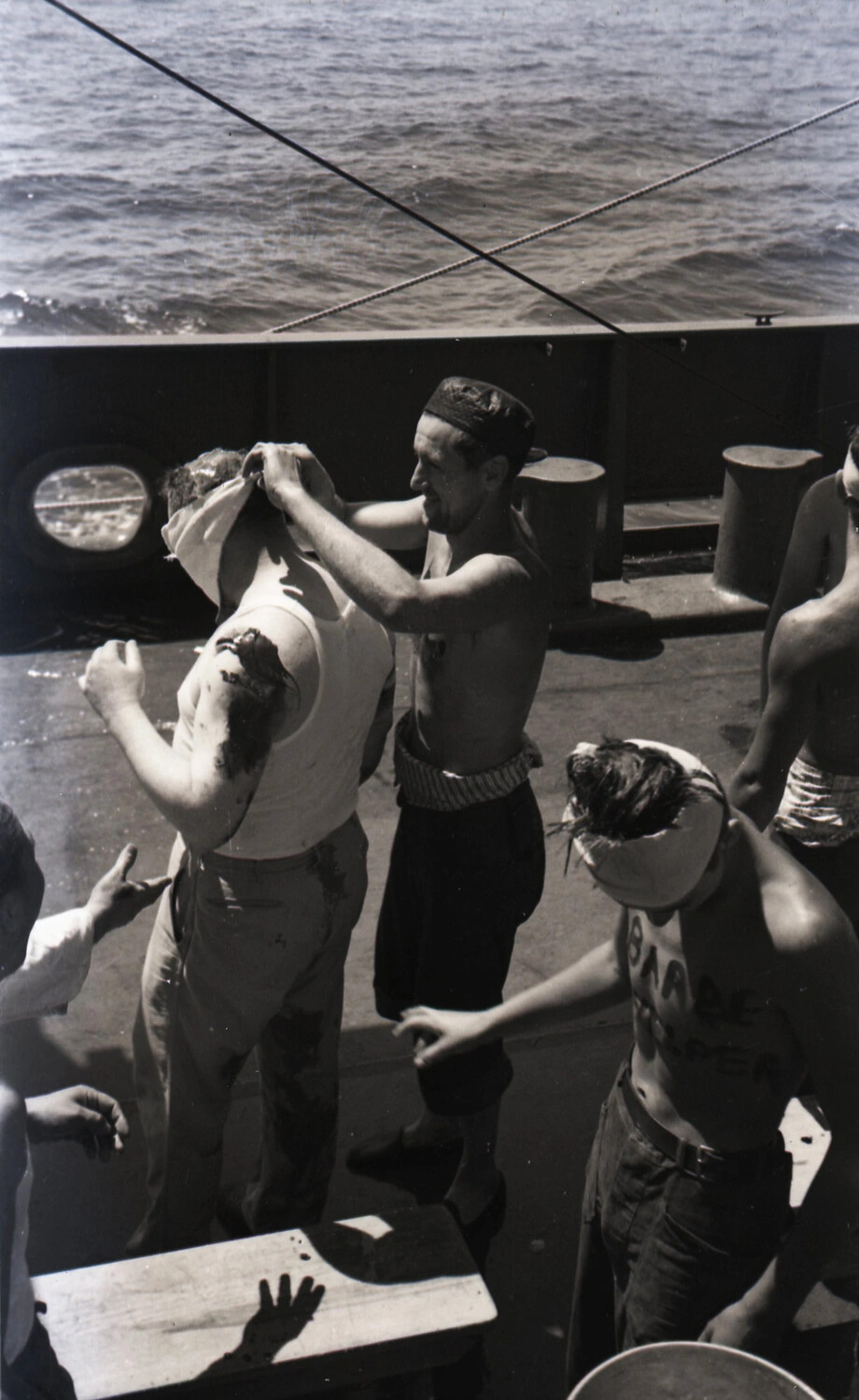 Shipboard Equator-Crossing ("Crossing the Line") Initiation Ceremony, WWII Era