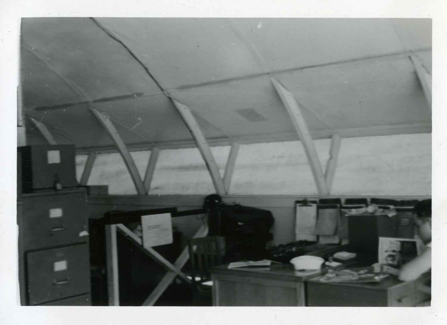 Squadron Office Interior in a Quonset Hut, NATS VR-6, Agana, Guam