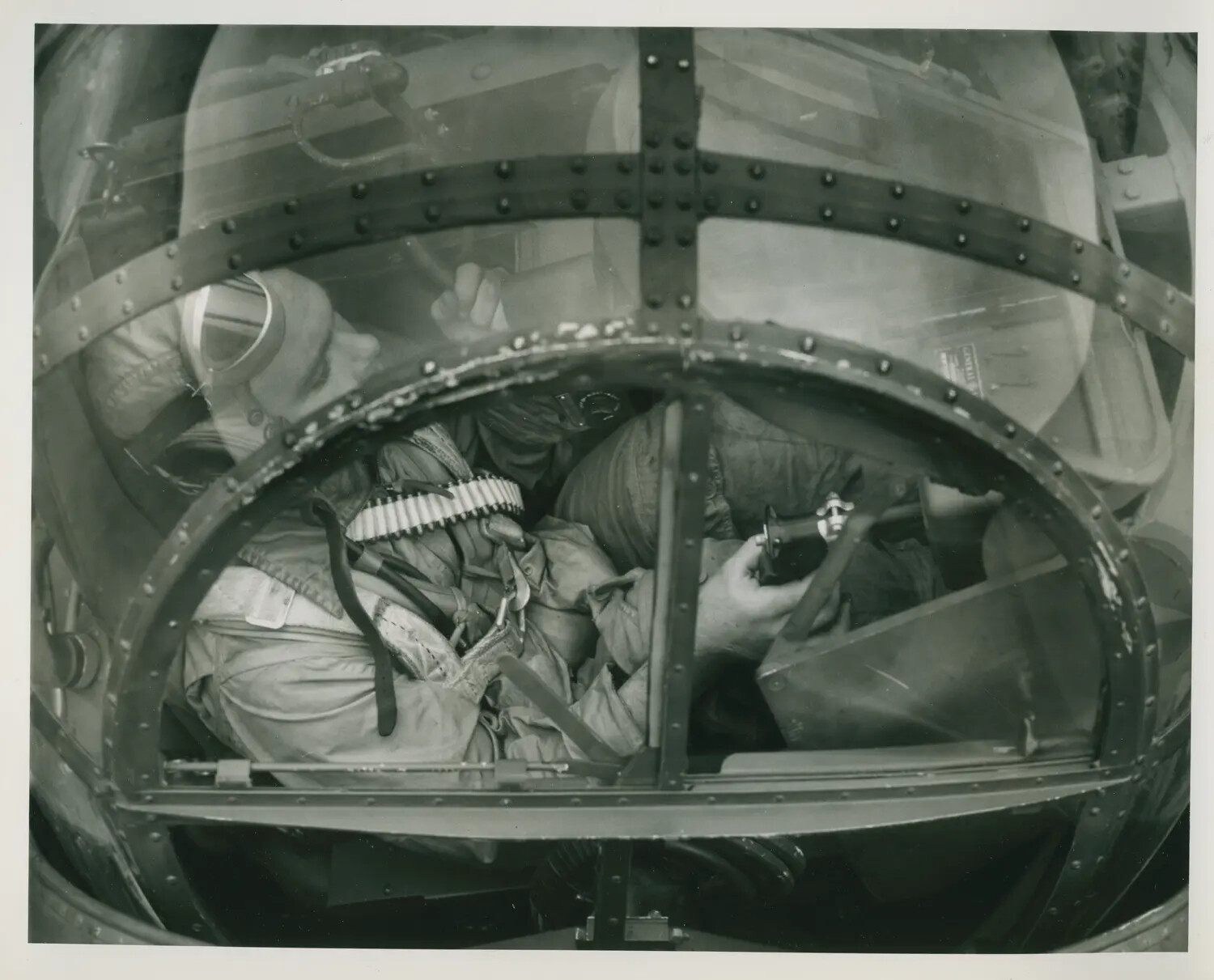 Aircraft Gunner at Turret Position, USS Petrof Bay (CVE-80) Air Group, WWII