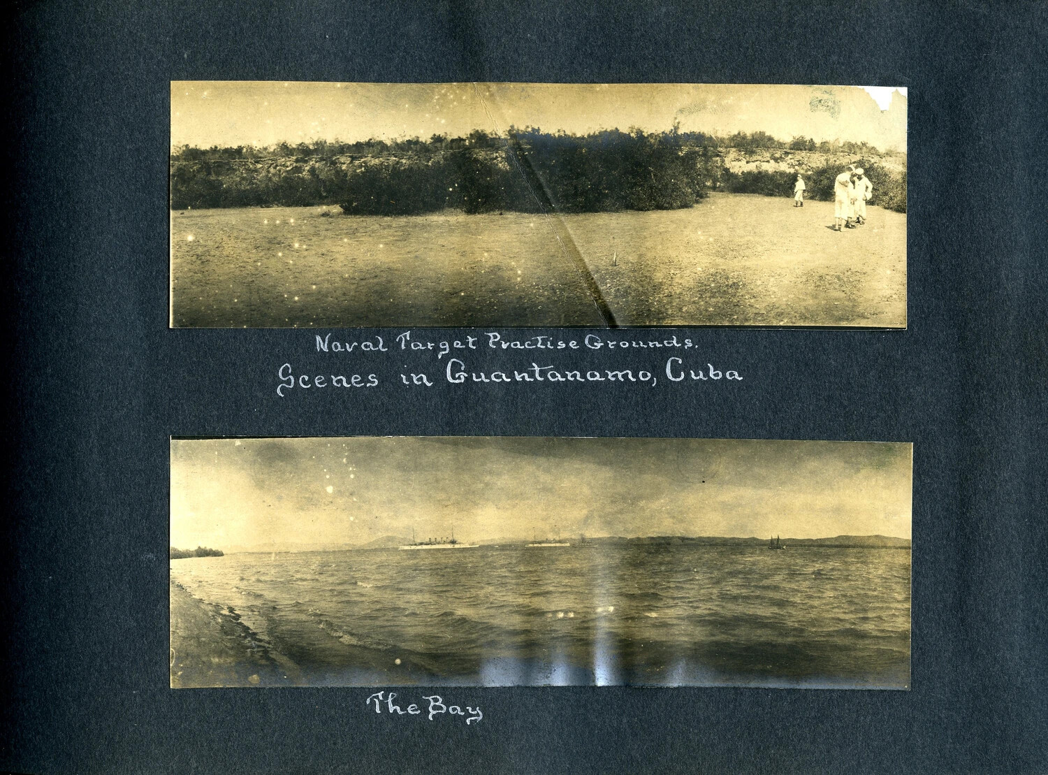 Album Page: Naval Target Practise Grounds and The Bay - Scenes in Guantanamo, Cuba