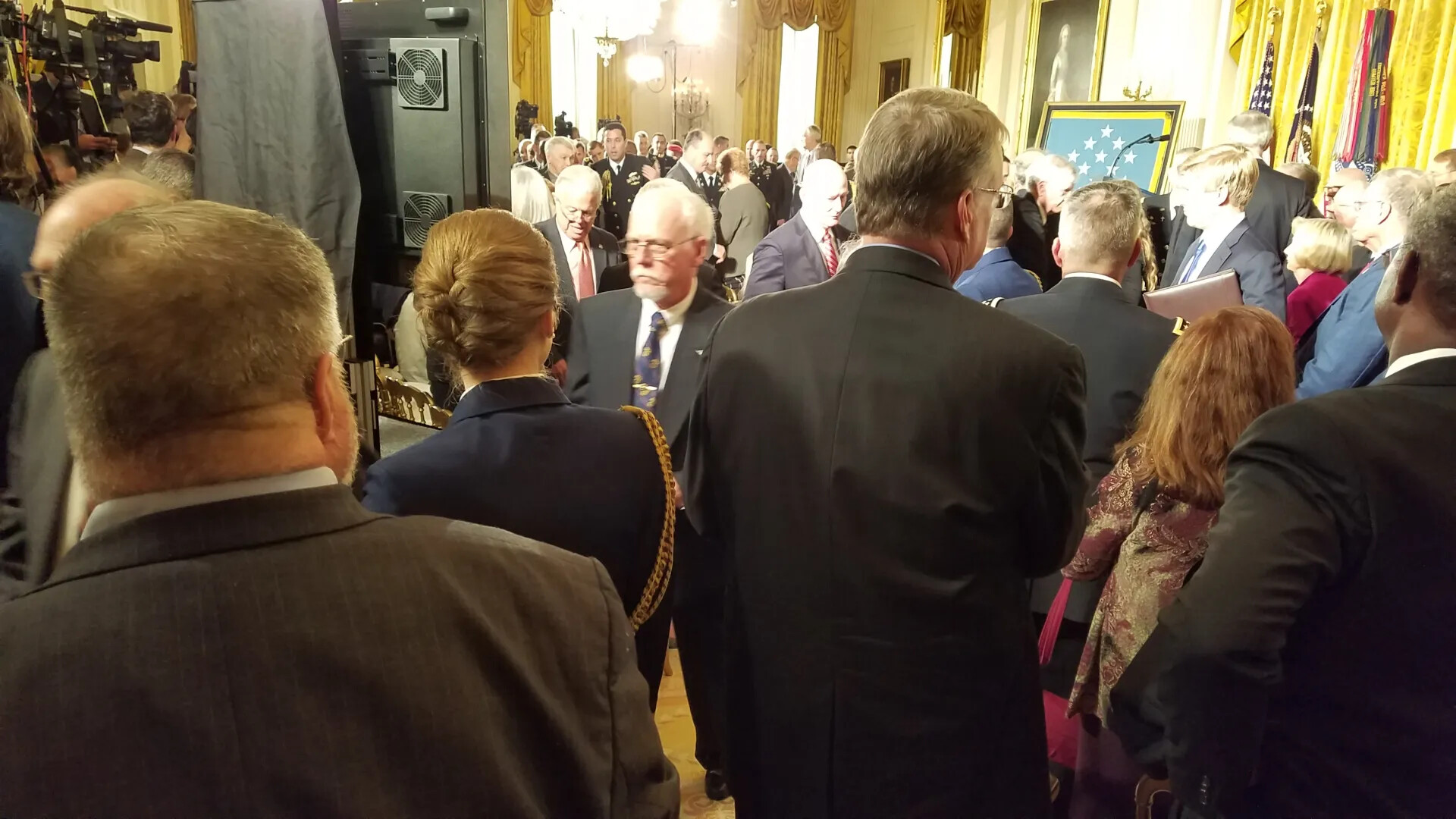 Crowd at White House East Room During Gary 'Mike' Rose Medal of Honor Ceremony, October 23, 2017