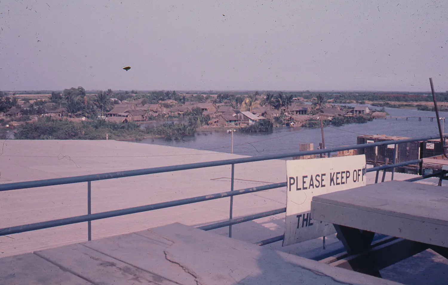 Rooftop View of Riverside Vietnamese Village, Tet Offensive Era, 1968