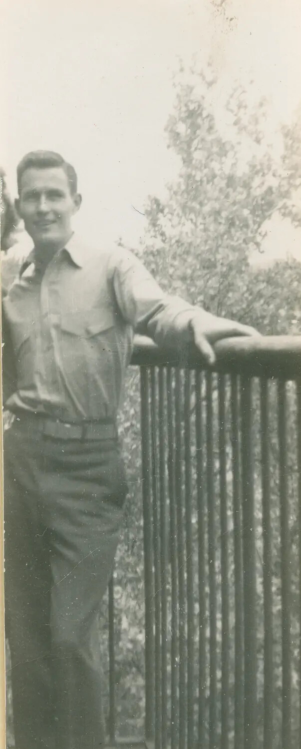 Portrait of a Man Leaning on Railing, Edward P. McAleer Collection