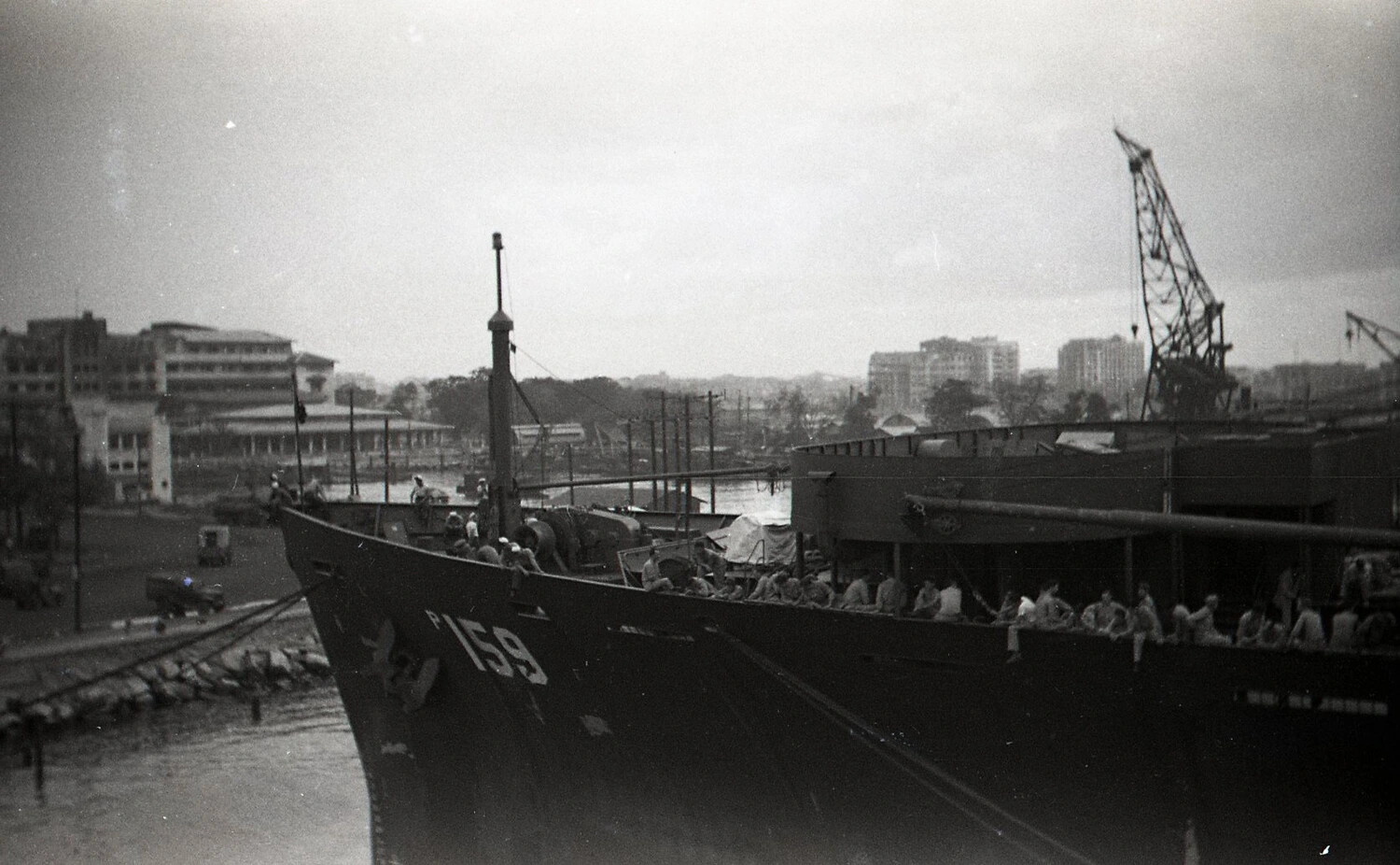 U.S. Navy Patrol Craft "P 159" Moored in Manila Harbor, Philippines, World War II