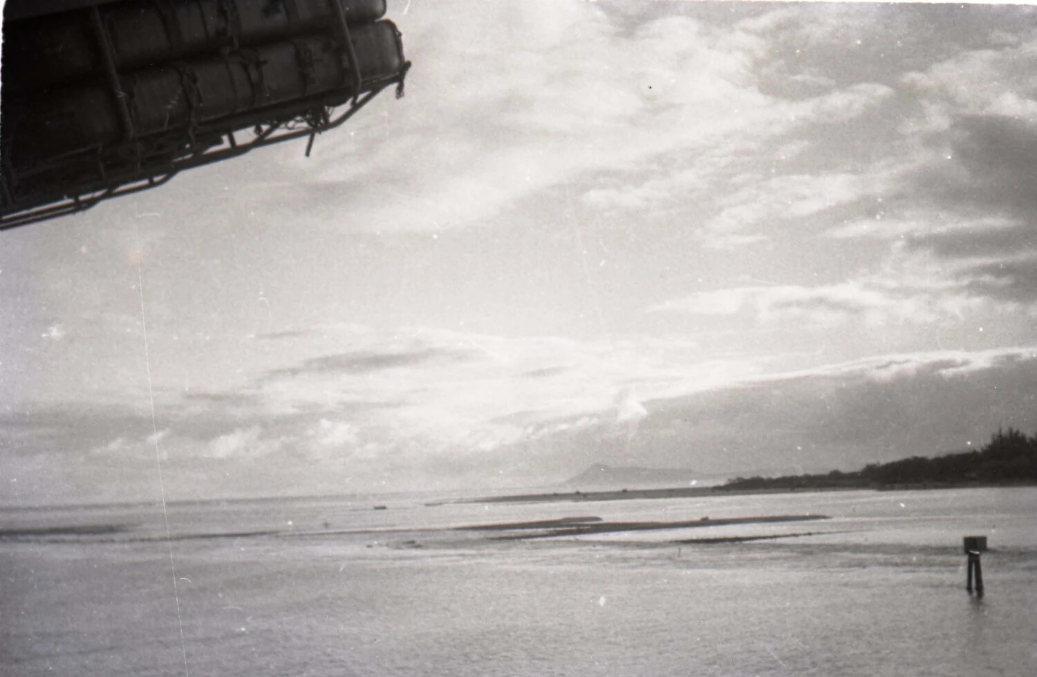 Aerial View from Aircraft Interior over Ford Island Area, Oahu, Hawaii, 1945