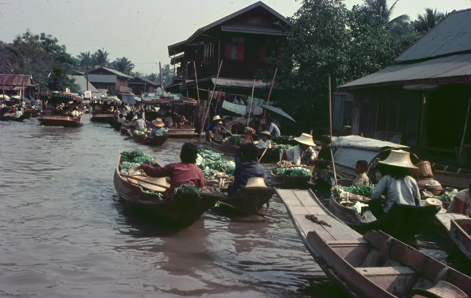Floating Market Scene, Southeast Asia (Thailand), 1965 — 3rd Tactical Fighter Wing Collection