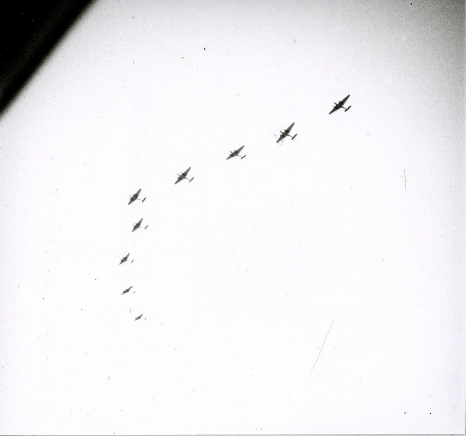 Formation of Allied Fighter Aircraft in Flight, Nuremberg Area, WWII