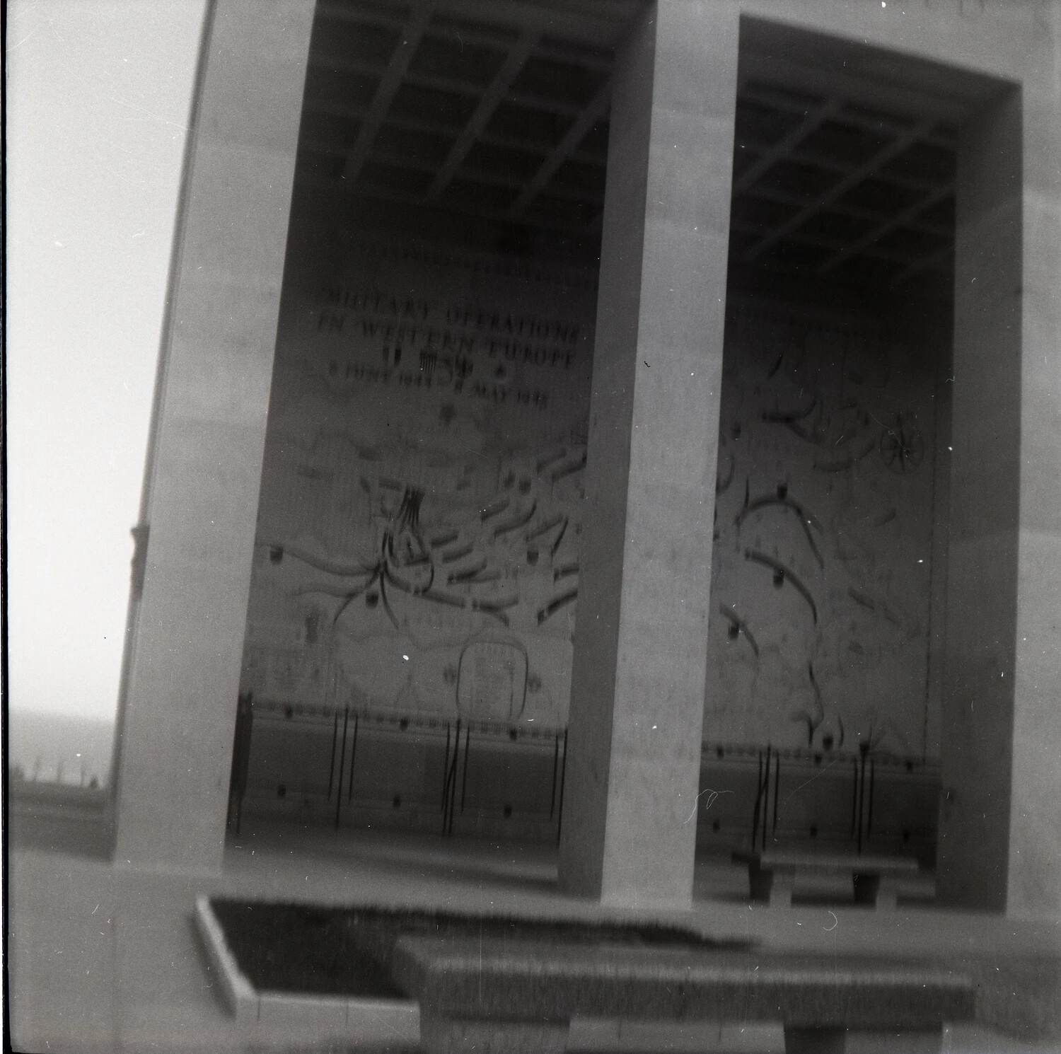 Engraved Operations Map Room, Normandy American Cemetery Memorial