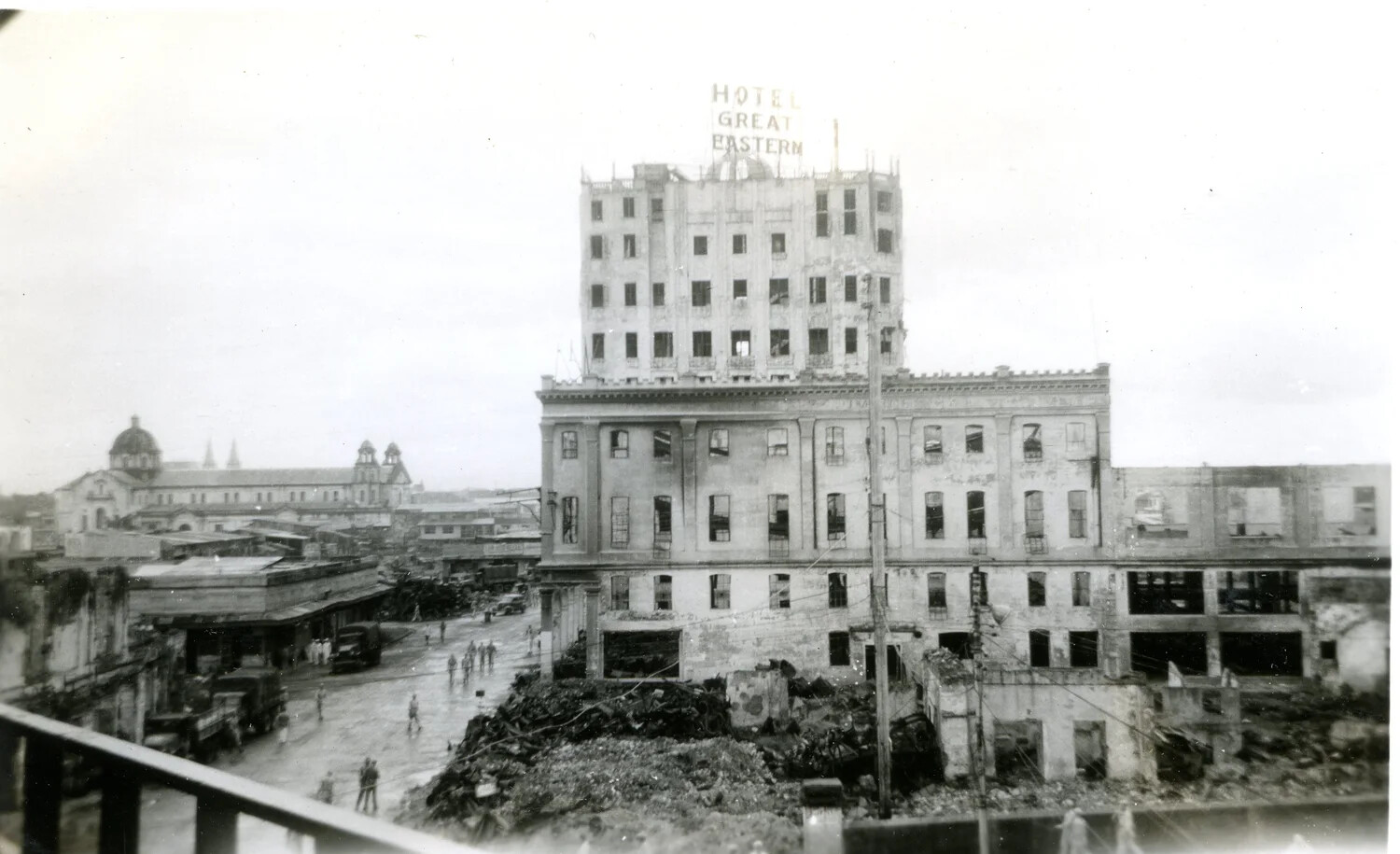 Ruins of the Hotel Great Eastern After the Battle of Manila, Philippines, 1945