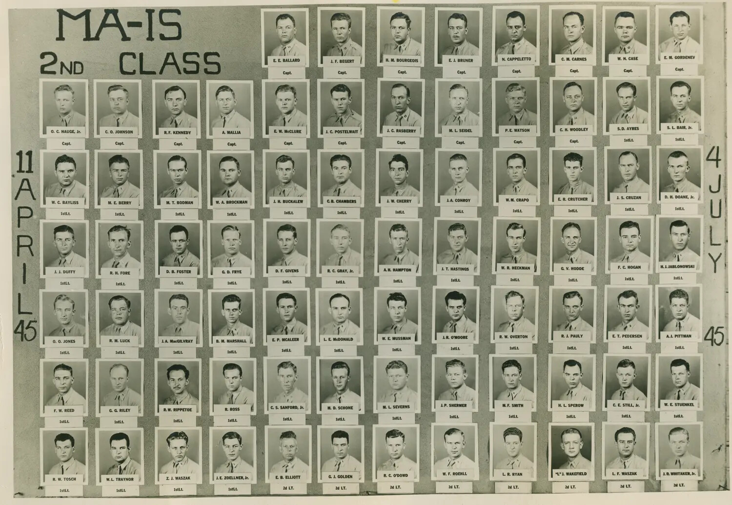 MA-IS 2nd Class Training Composite, 11 April - 4 July 1945