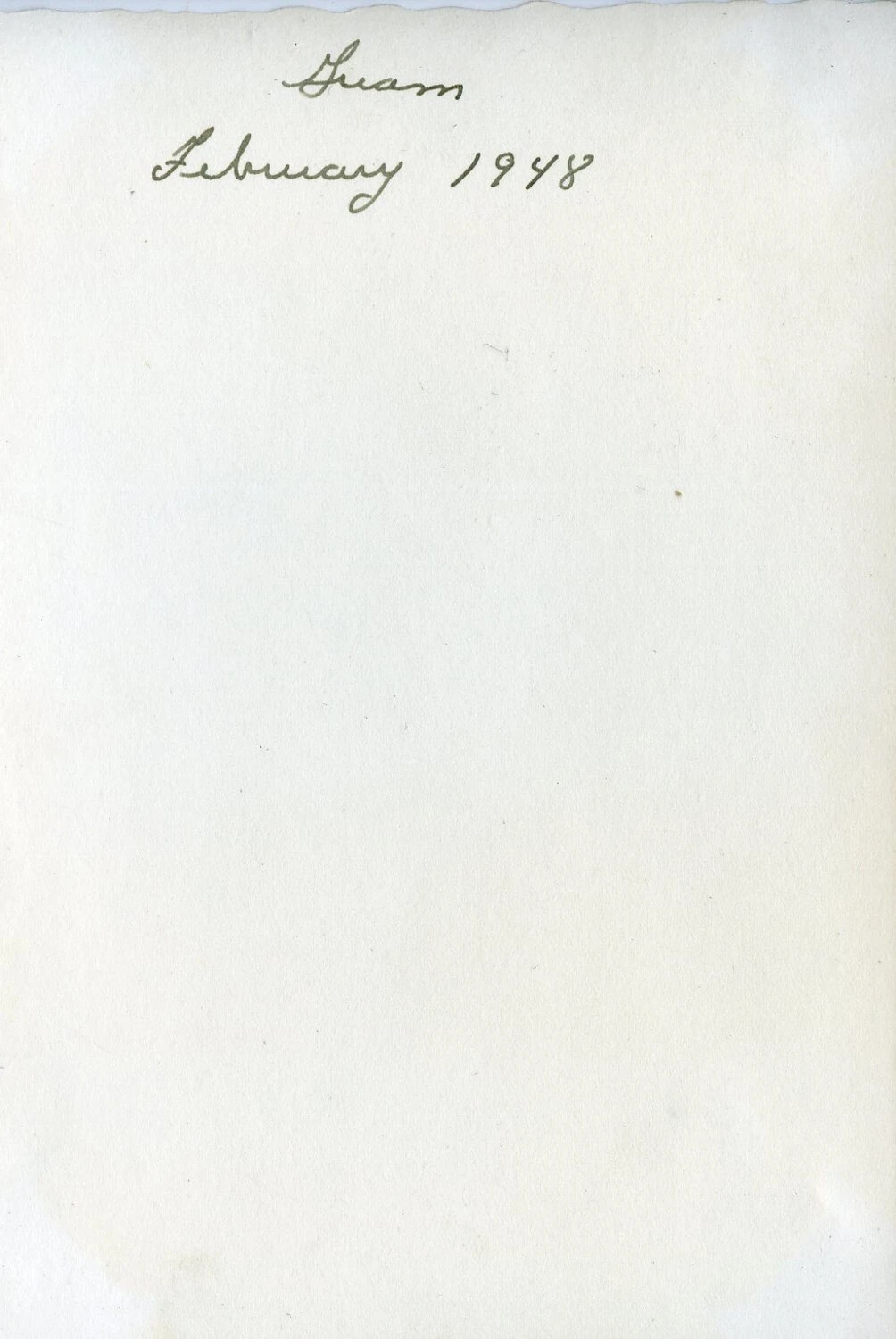 Album Caption Page: 'Guam, February 1948' (VR-6 Squadron Photo Album)