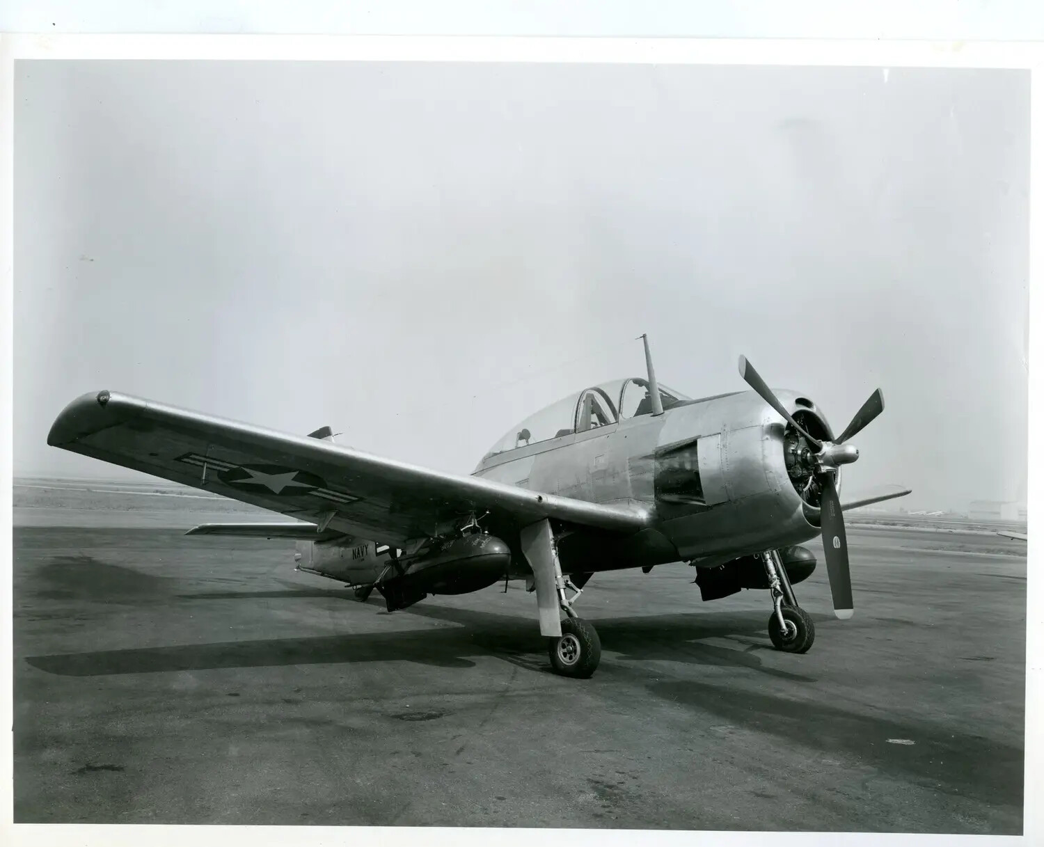Chance Vought F4U Corsair on Ramp, U.S. Navy, 8x10 Aircraft Photo Collection