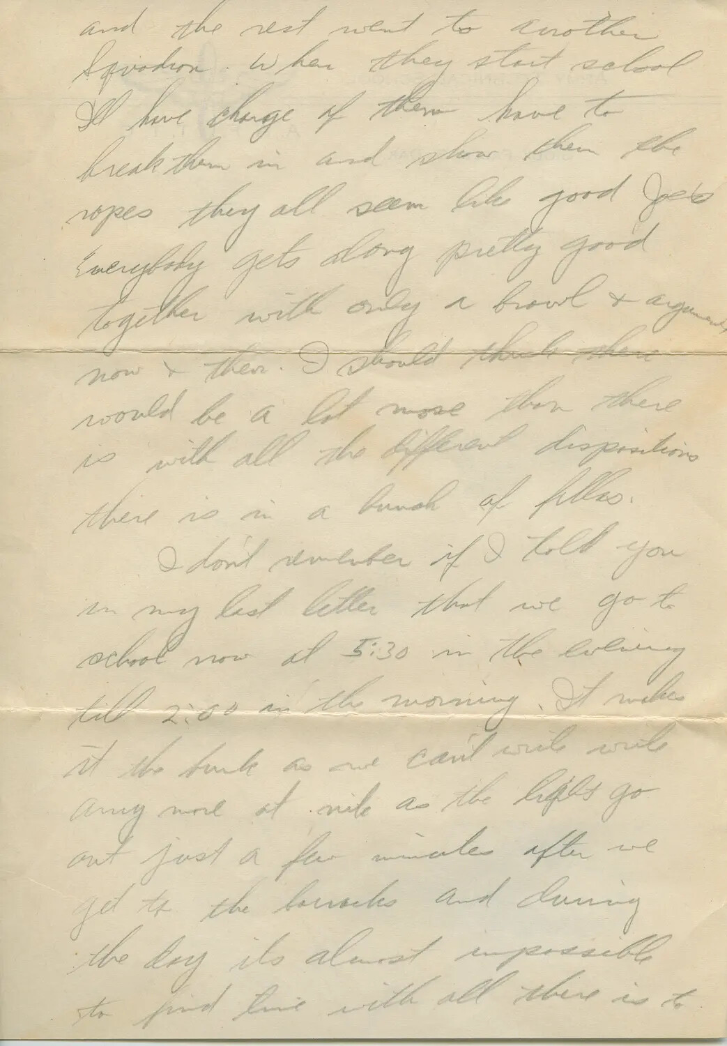 Handwritten Wartime Letter, WWII Army Air Forces Trainee, 1944 (Margaroli Collection)