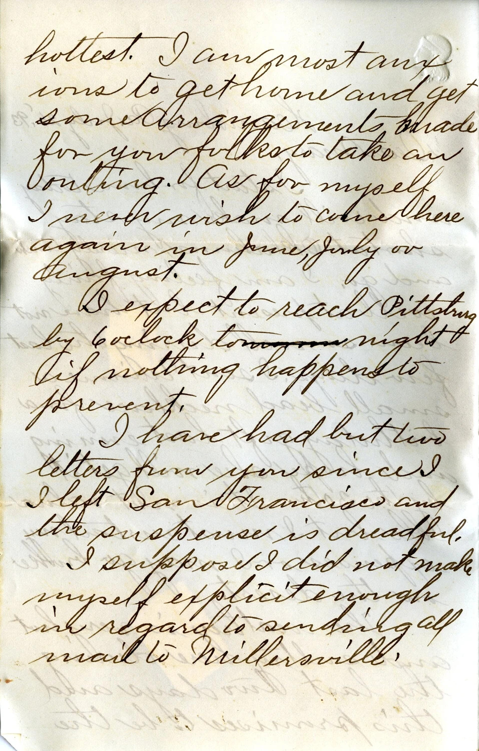Handwritten Letter from J. A. Wagener, July 26, 1903 (Page D)