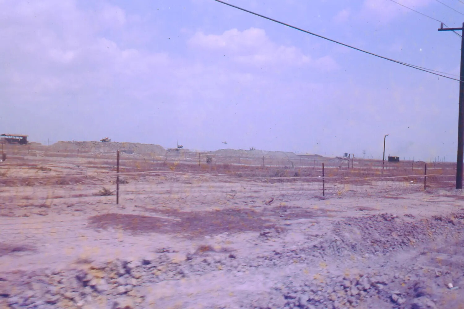 Perimeter View of a US Military Installation, South Vietnam, 1968 Tet Offensive Slide Series
