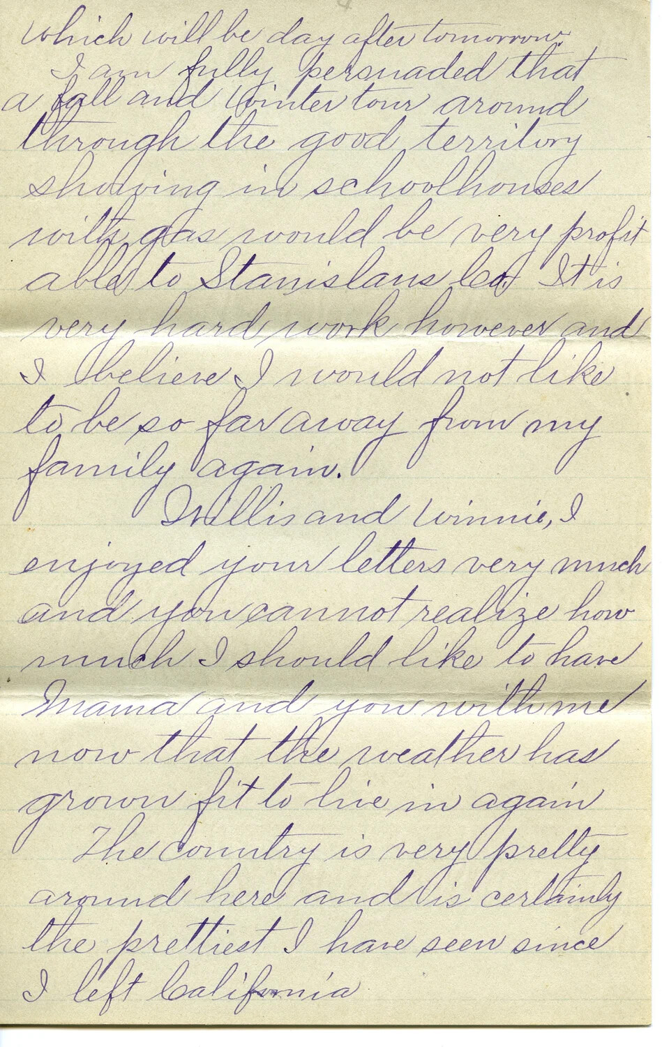 Handwritten Letter Page from J.A. Wagener, July 16, 1903