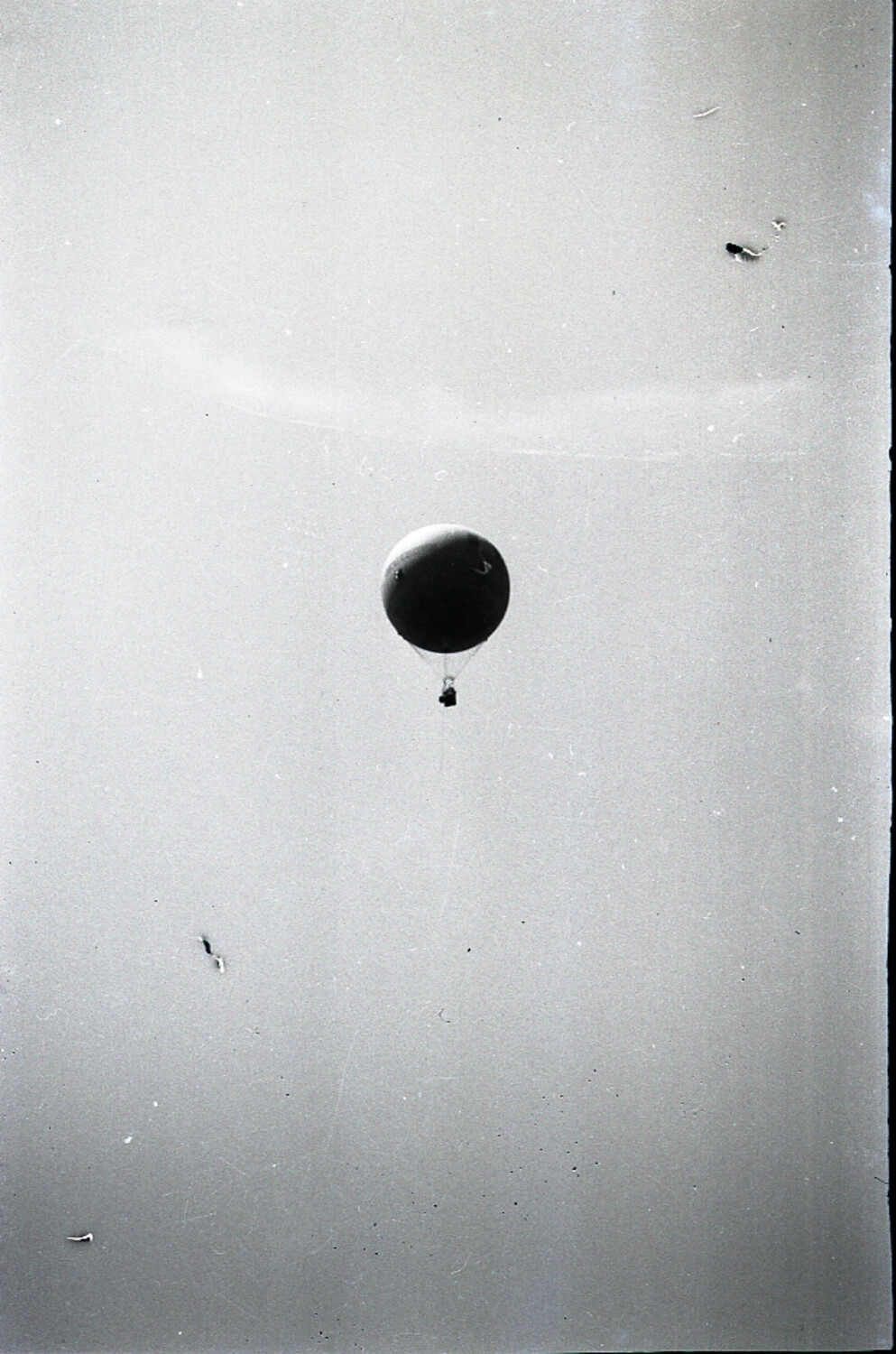 Aerial View of a Balloon in Flight, Early-to-Mid 20th Century (Collection Context: WWII-Era German-Related Material)
