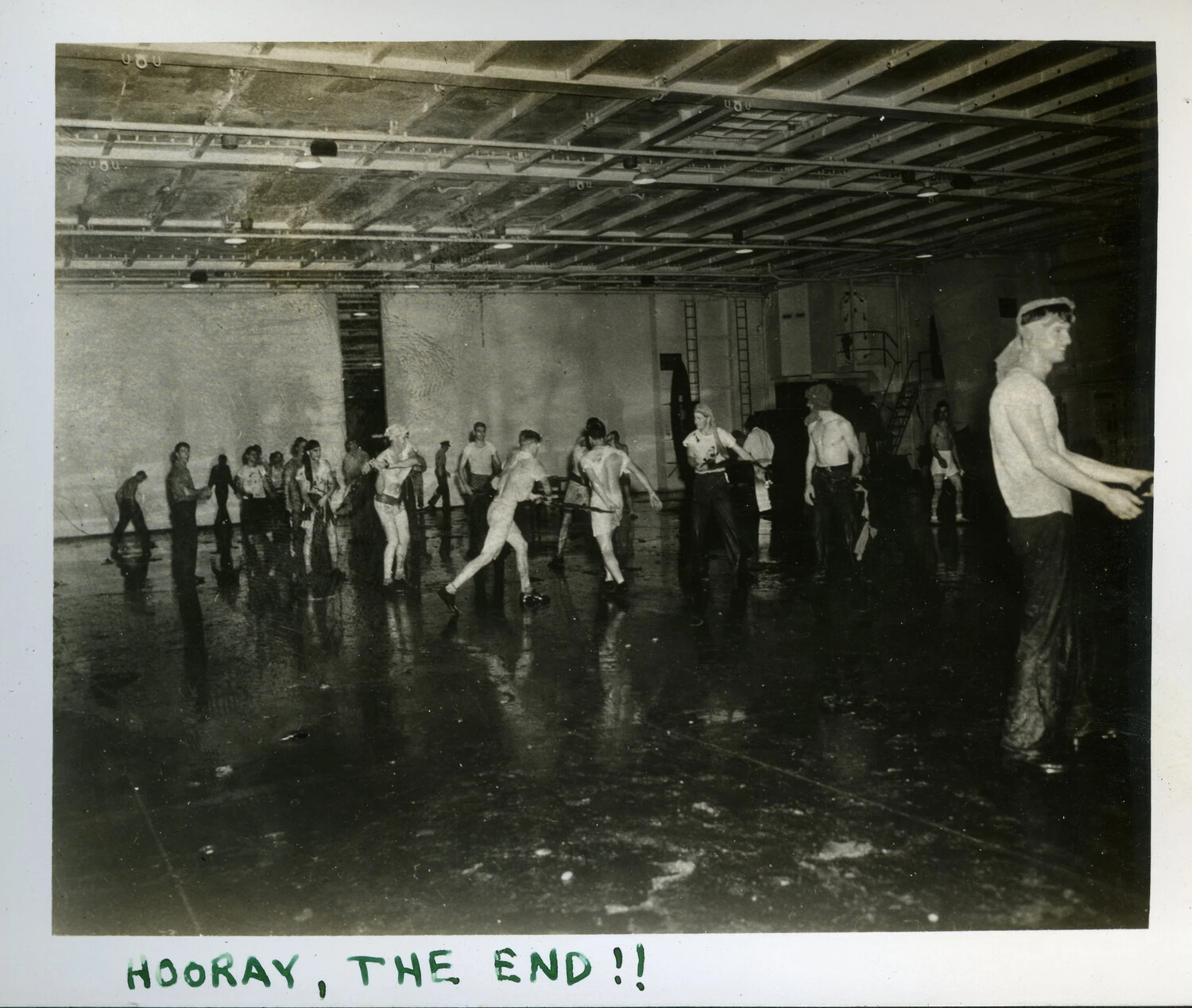 Sailors Aboard USS Franklin D. Roosevelt (CVB-42) During 'Crossing the Line' Equator Initiation Ceremony