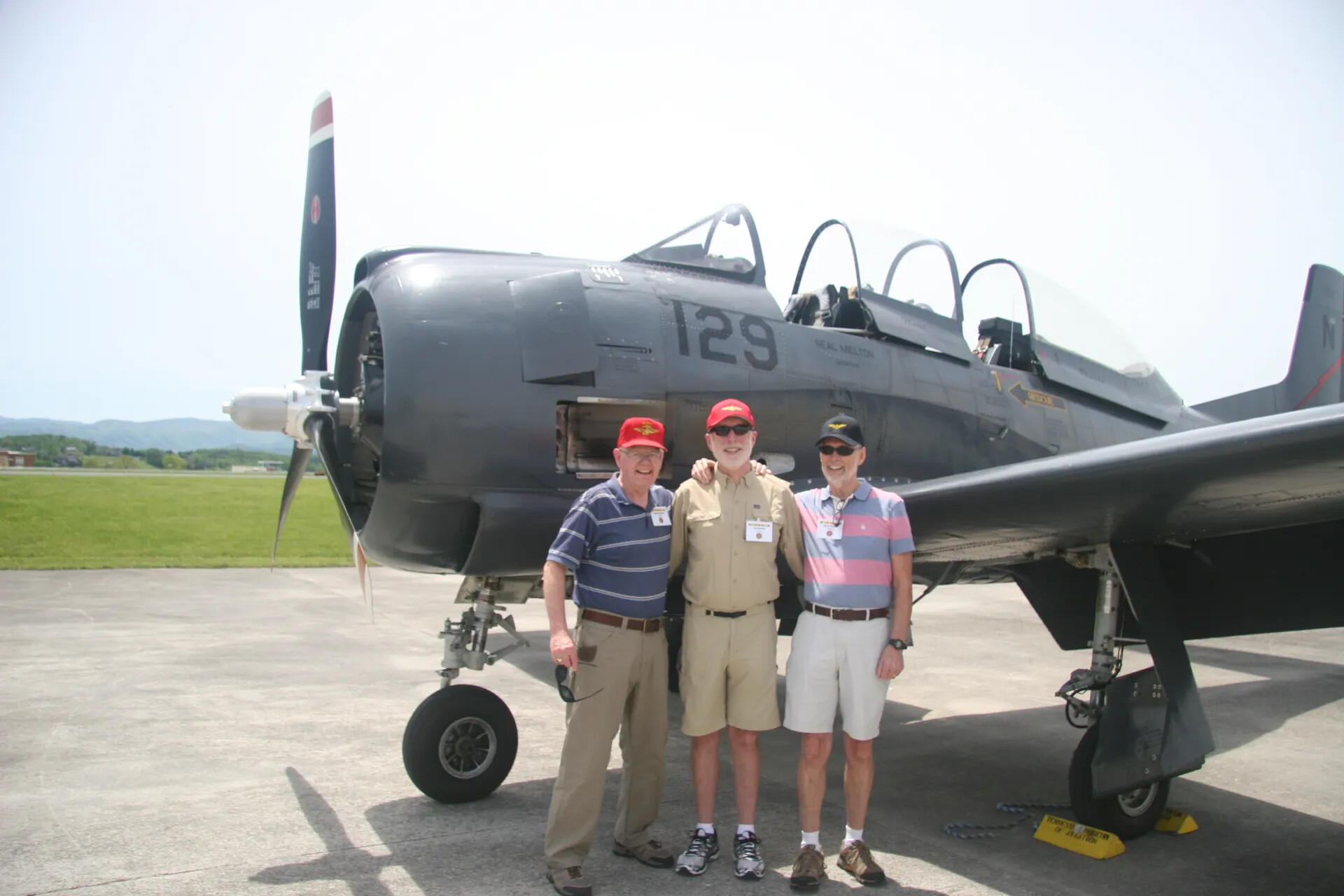 Veterans Reunion Group Photo with T-28 Trojan 'Neal Melton', Operation Tailwind Gathering, 2016