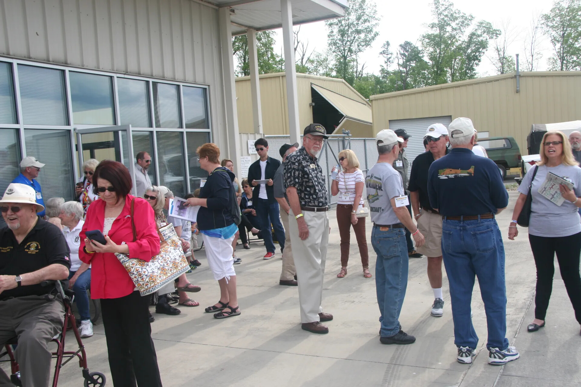 Attendees Gather Outside Aviation Museum Building, Operation Tailwind Reunion, 2016