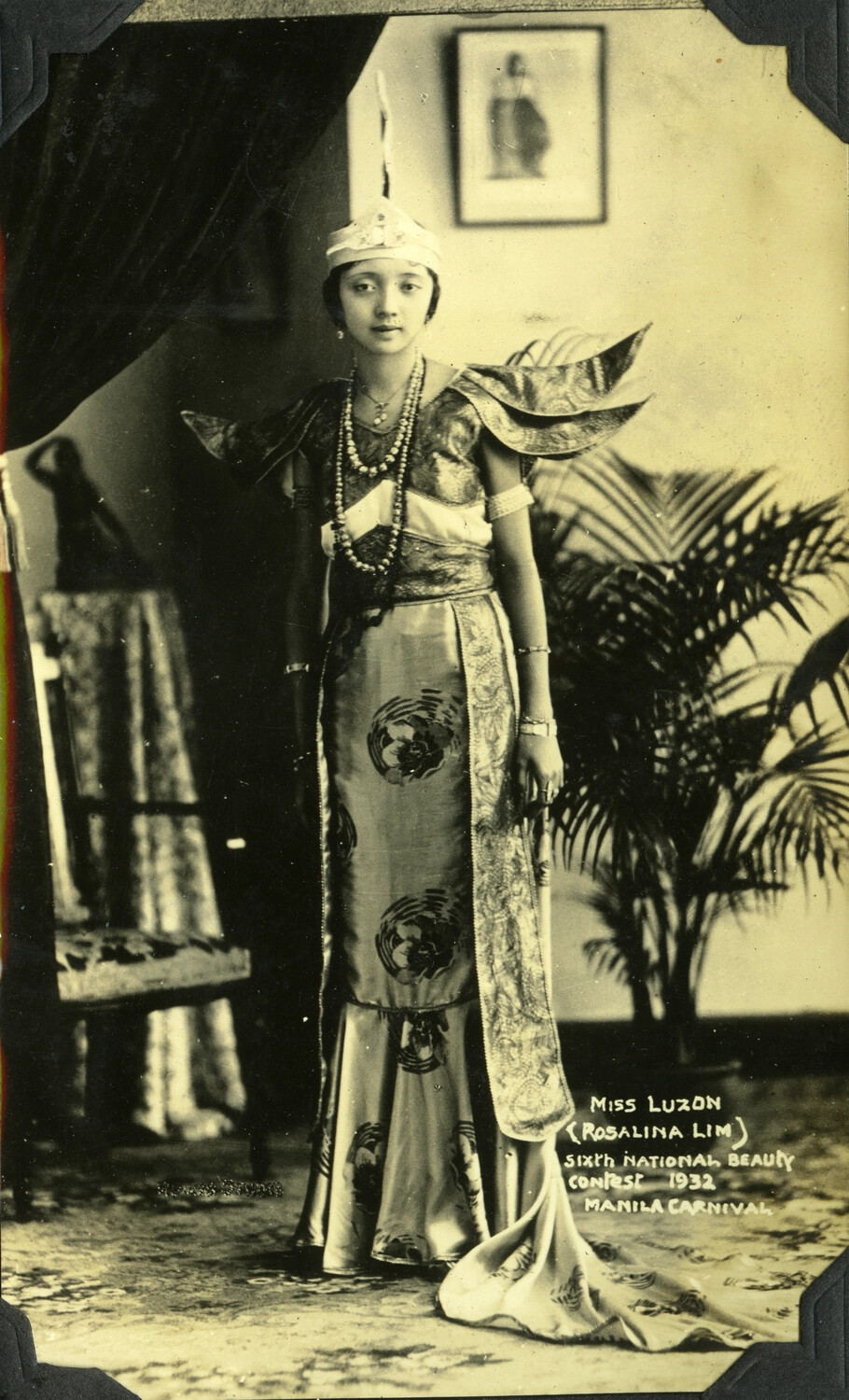 Miss Luzon, Rosalina Lim, Sixth National Beauty Contest, 1932 Manila Carnival