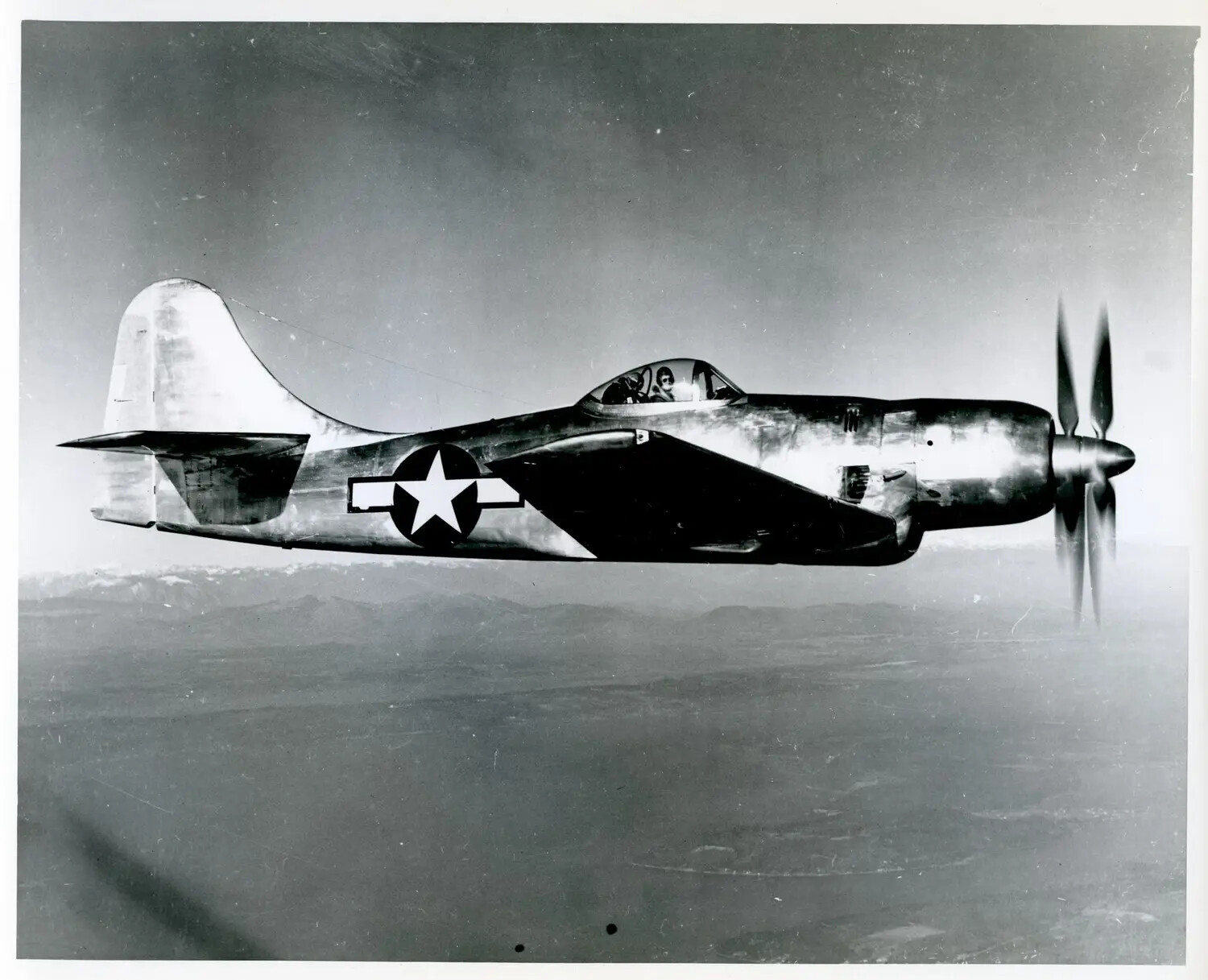 Vought F4U Corsair Fighter in Flight, Postwar Naval Aviation, Bare-Metal Finish