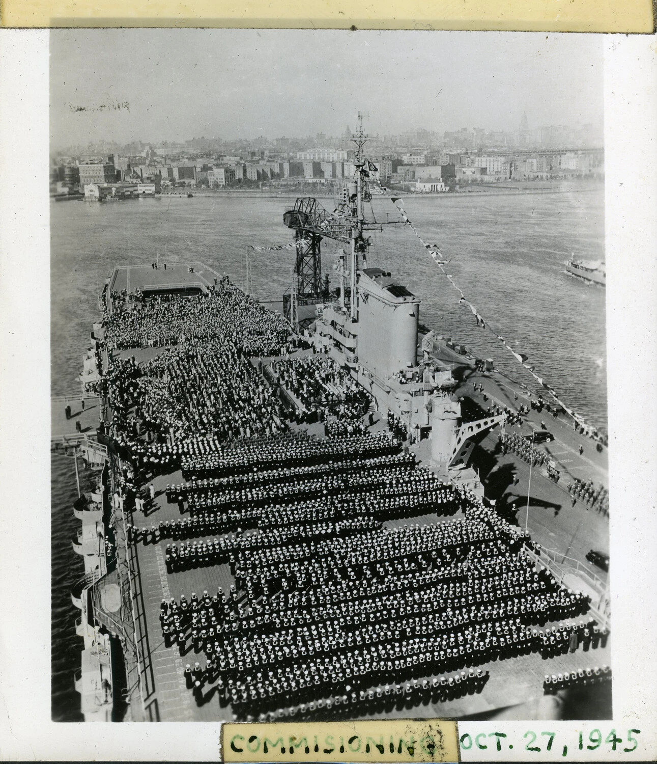 USS Franklin D. Roosevelt (CVB-42) Commissioning Ceremony, New York, October 27, 1945
