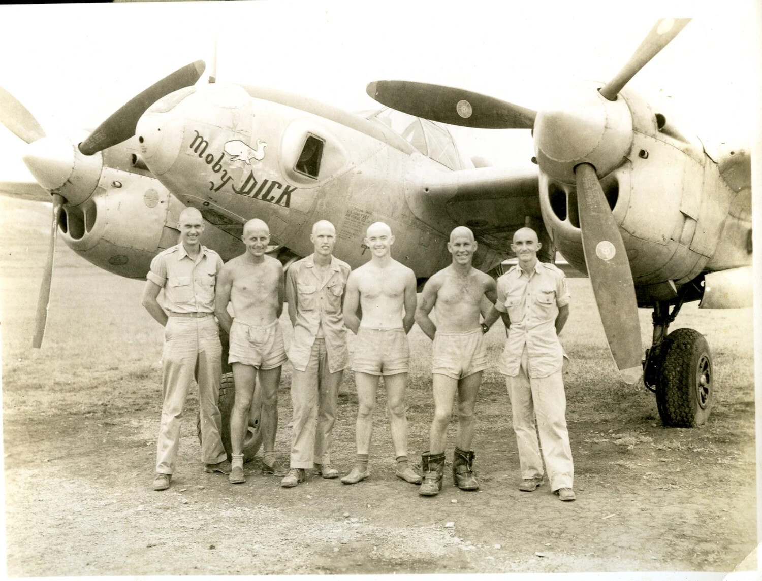 Ground Crew and Airmen with Lockheed P-38 Lightning 'Moby Dick,' CBI Theater, World War II