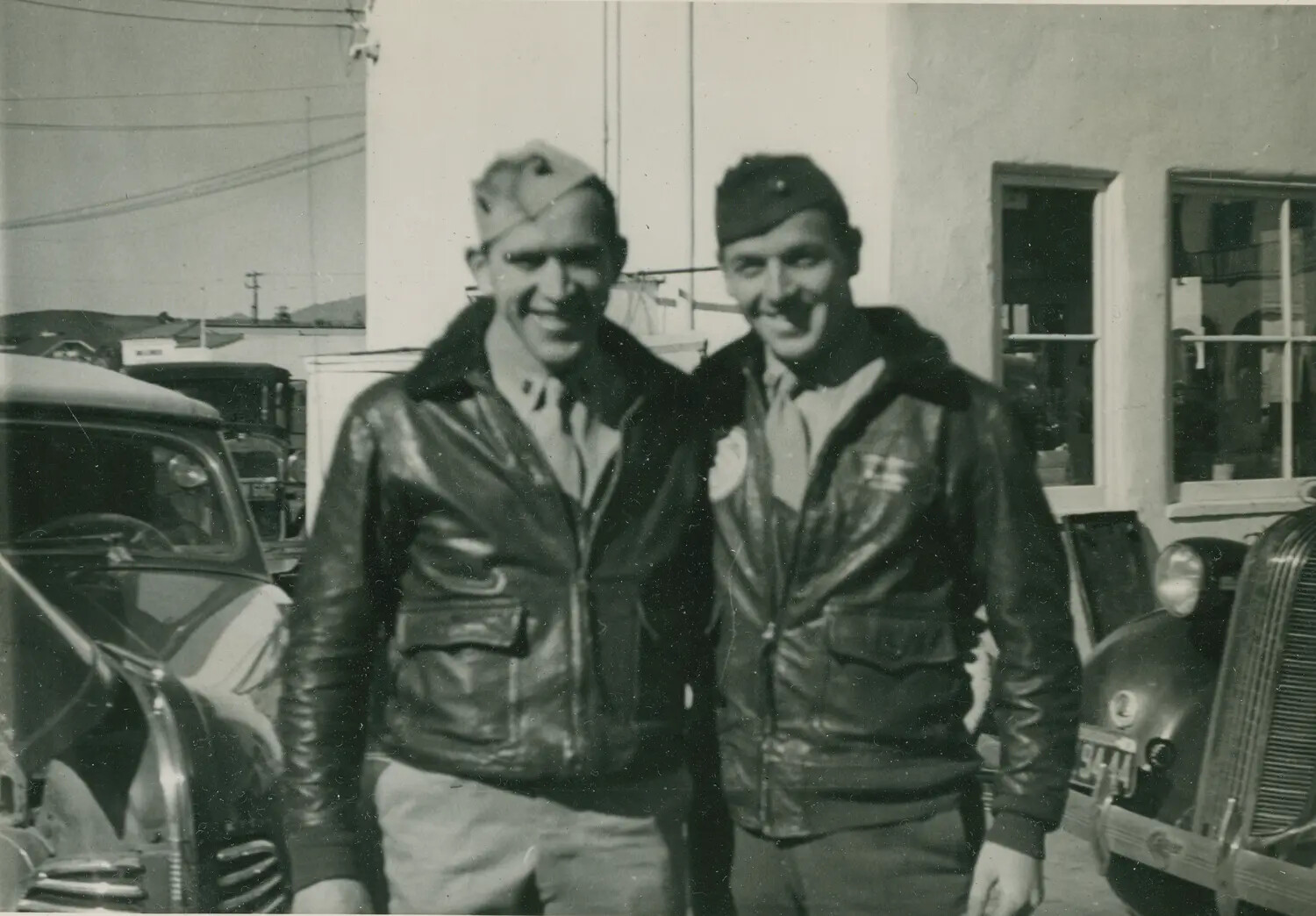 Two Airmen in A-2 Flight Jackets, McAleer Album